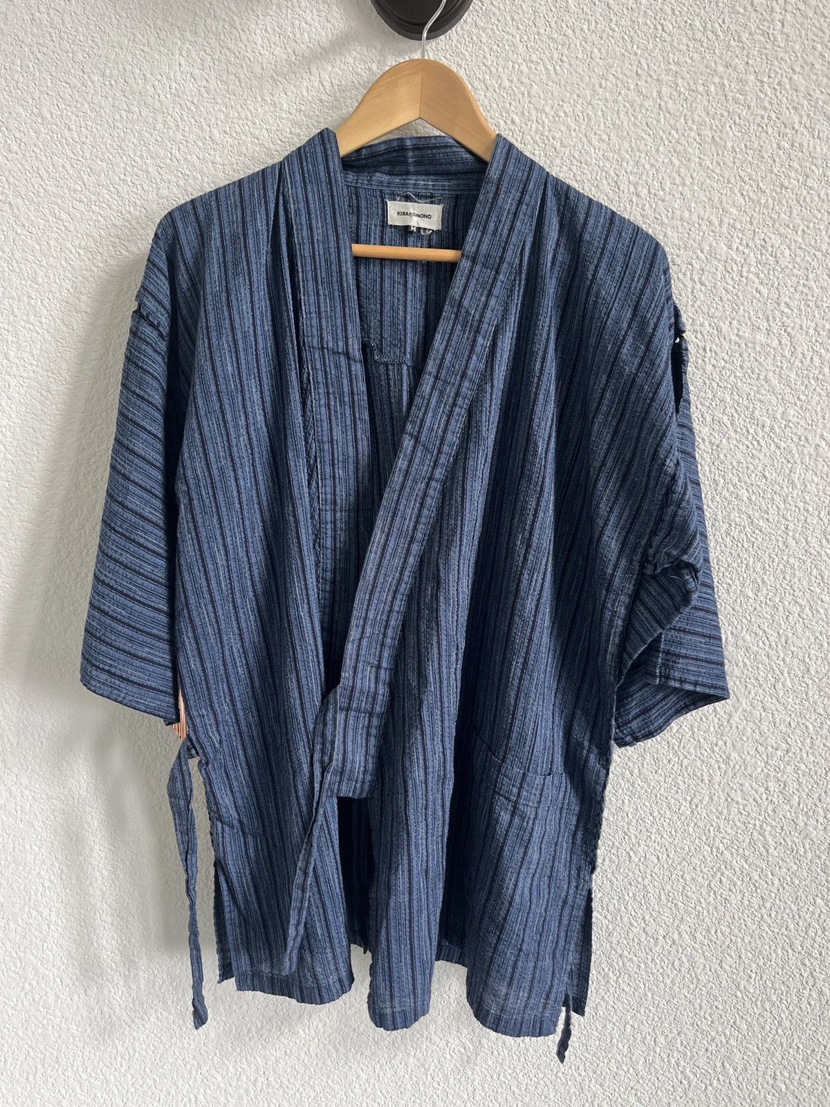 CDG by Comme des Garcons × Japanese Brand KIRAKUMONO TRADITIONAL JAPANESE BLUE KIMONO Size US M / EU 48-50 / 2 - 1 Thumbnail