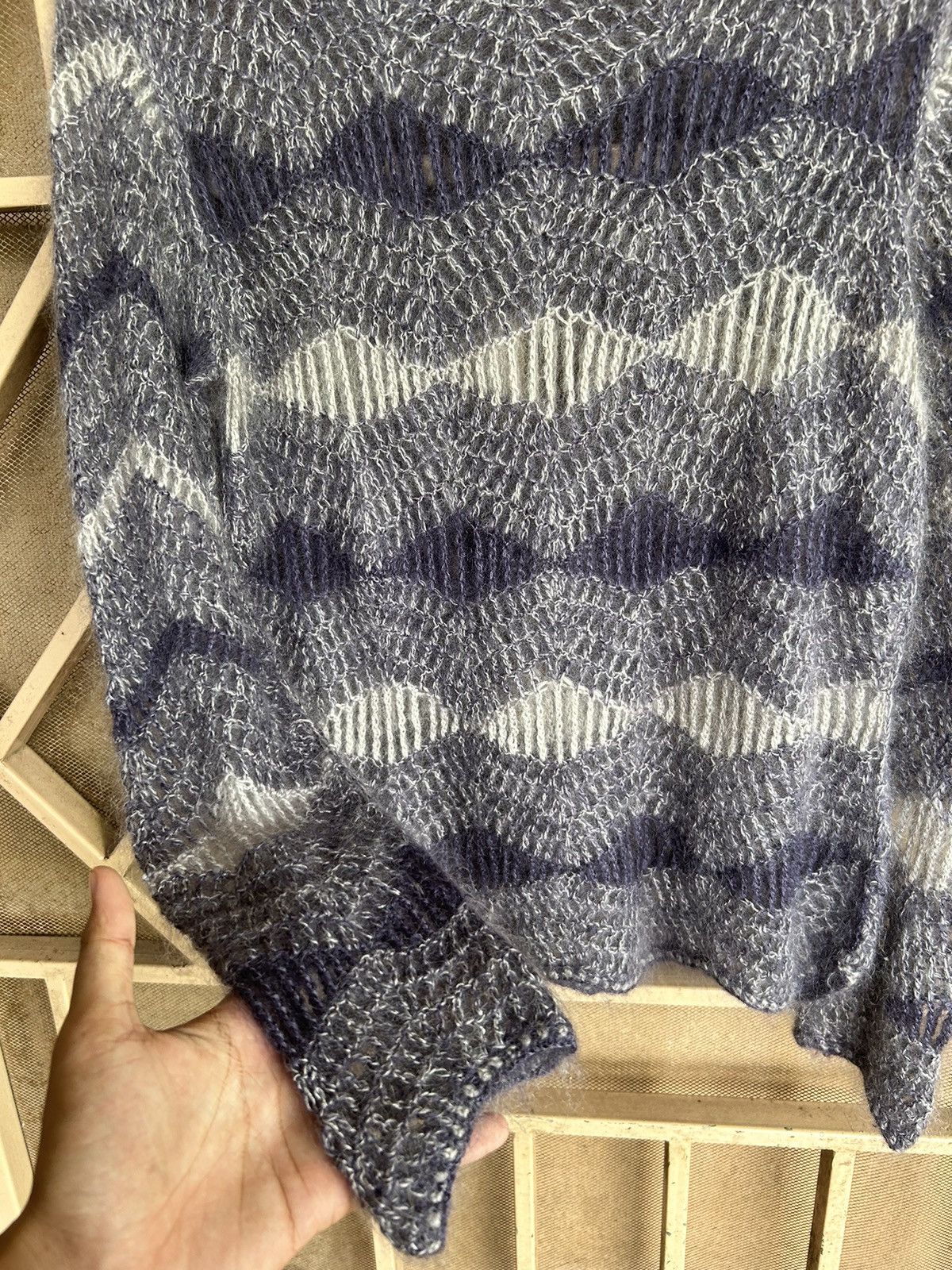 Beauty Beast × Japanese Brand Japanese Unknow Open Fishnet Grunge Fluzzy Knitted Size US M / EU 48-50 / 2 - 5 Thumbnail