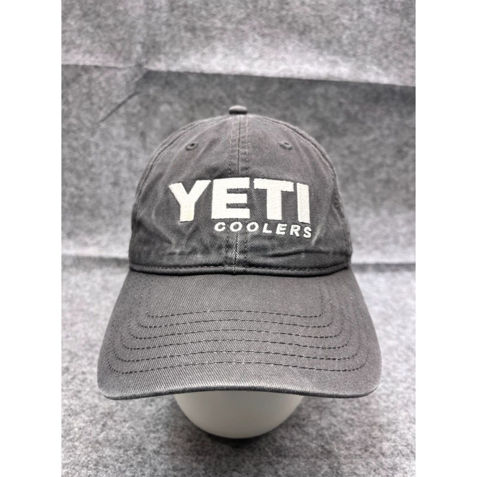 Yeti Yeti Baseball Cap Hat Cap Strap Back One Size Adult Gray 100% Cotton Twill Casual Baseball Hat Mens Size ONE SIZE - 2 Thumbnail