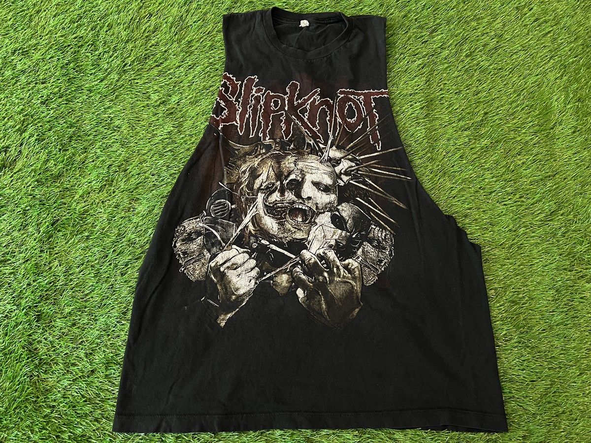 Slipknot Vtg Y2K Slipknot Torn Apart - Chopped Ban Double Sided band Size US L / EU 52-54 / 3 - 1 Thumbnail