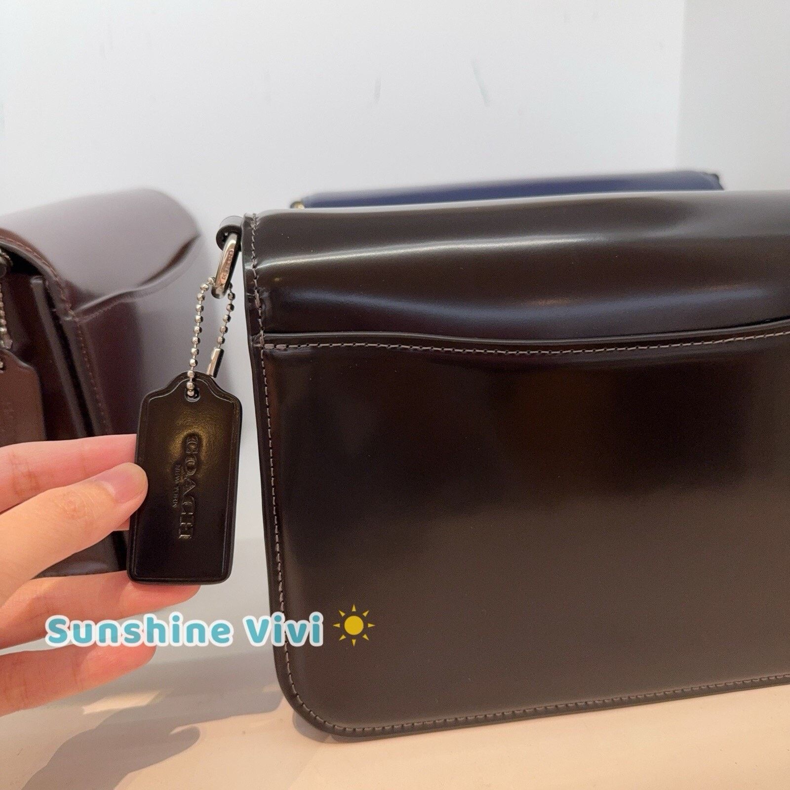 Coach NWT Coach CY657 Spazzolato Leather Quinn Bag Black Size ONE SIZE - 5 Thumbnail