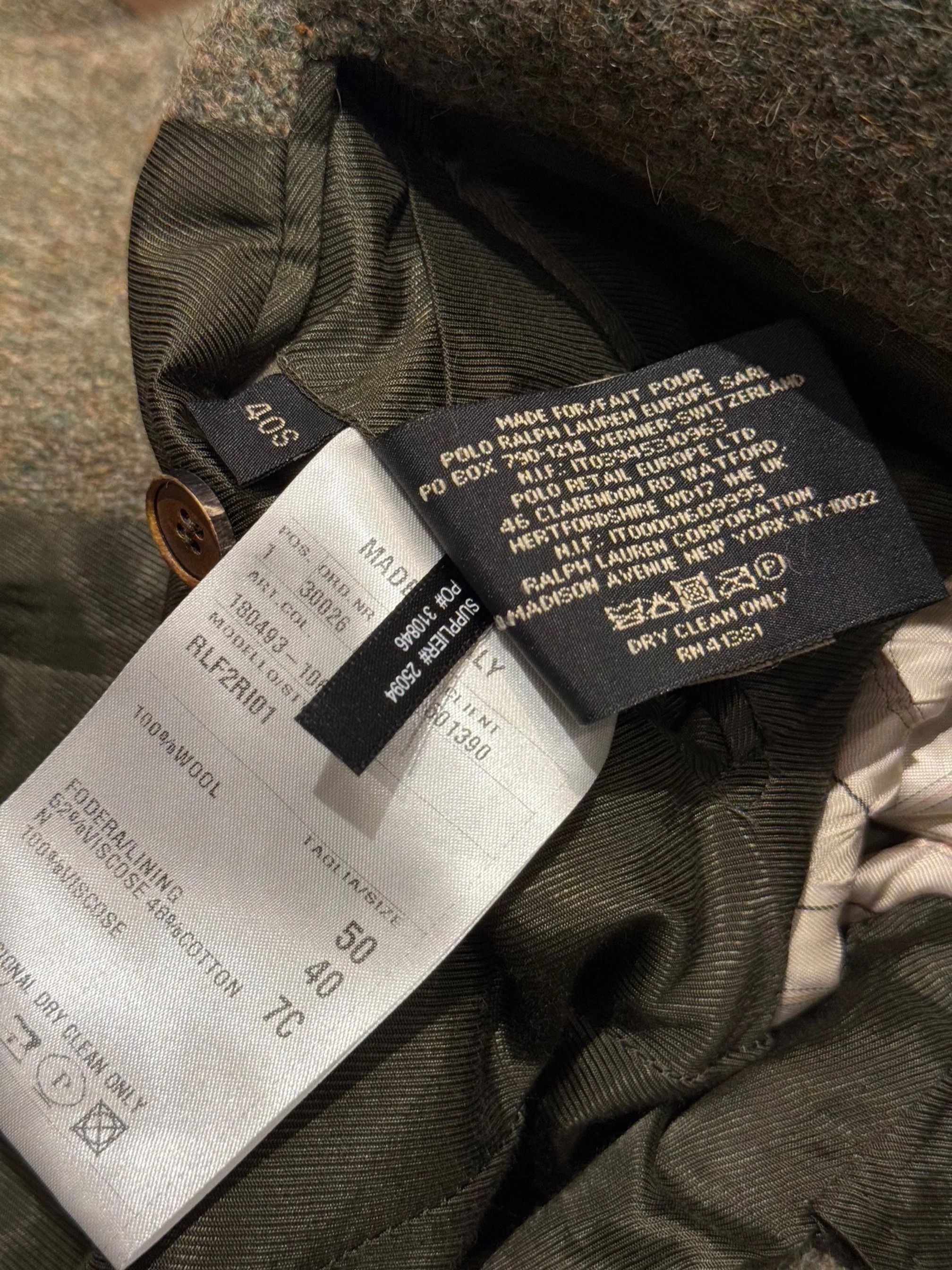 Ralph Lauren RRL Ralph Lauren Harris Tweed Hacking Jacket Size 40S - 10 Thumbnail