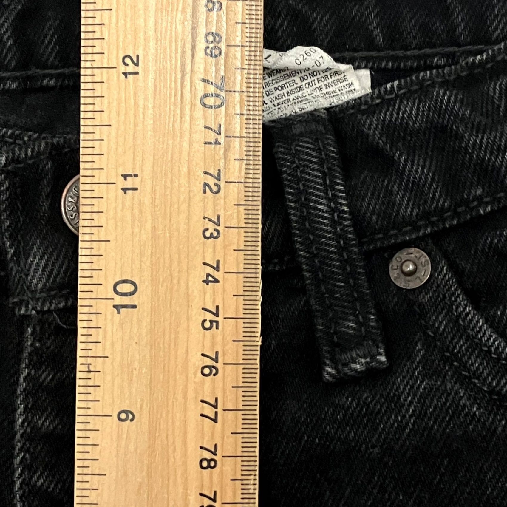 Levi's Vintage Levi’s 512 Jeans Womens 12 28W 32L Black Slim Fit Tapered Leg Denim Size 34" / US 12 / IT 48 - 7 Thumbnail