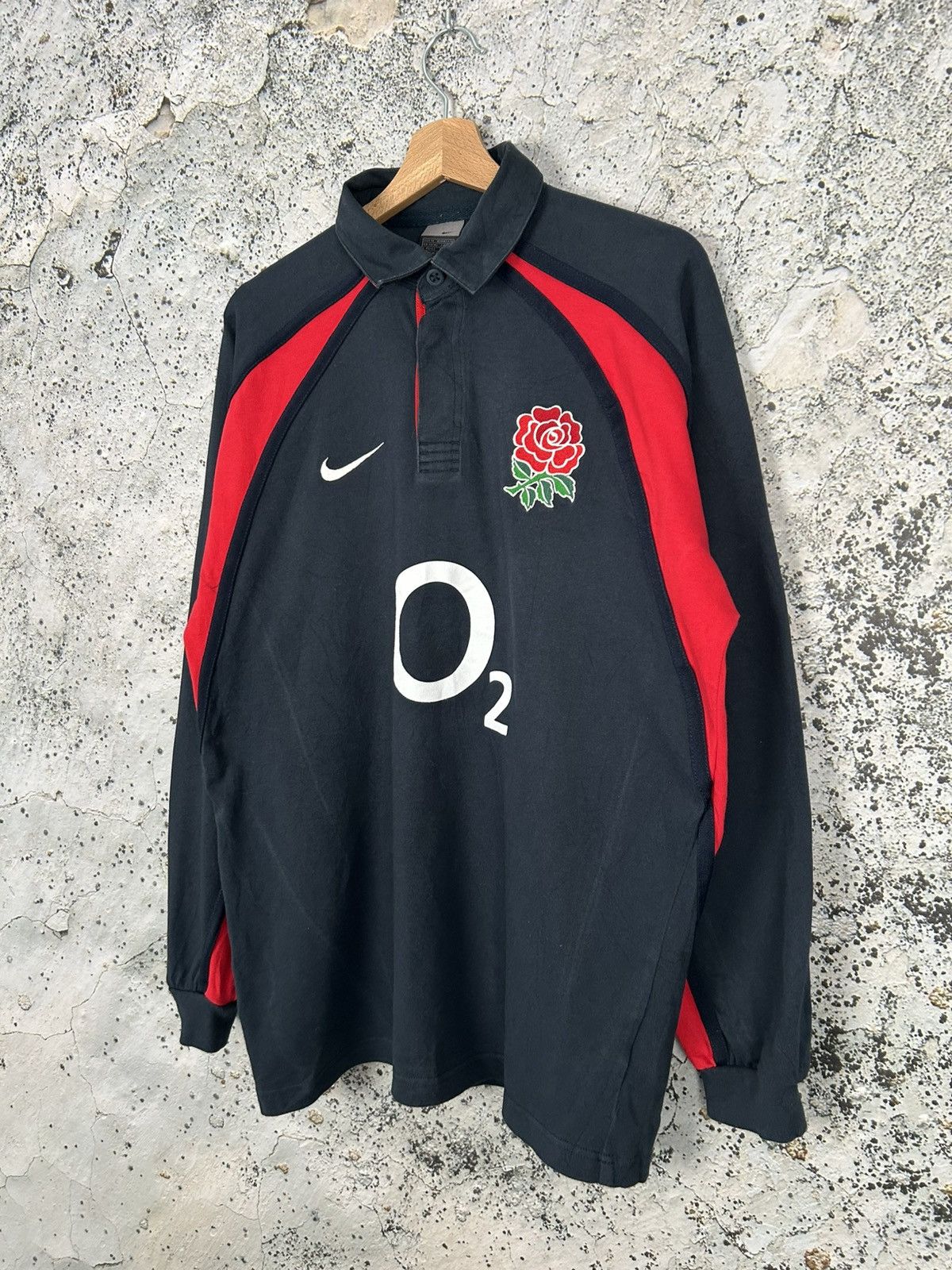 Nike Vintage Nike England Rugby Jersey Sportswear Rare 90s O2 Size US M / EU 48-50 / 2 - 2 Thumbnail