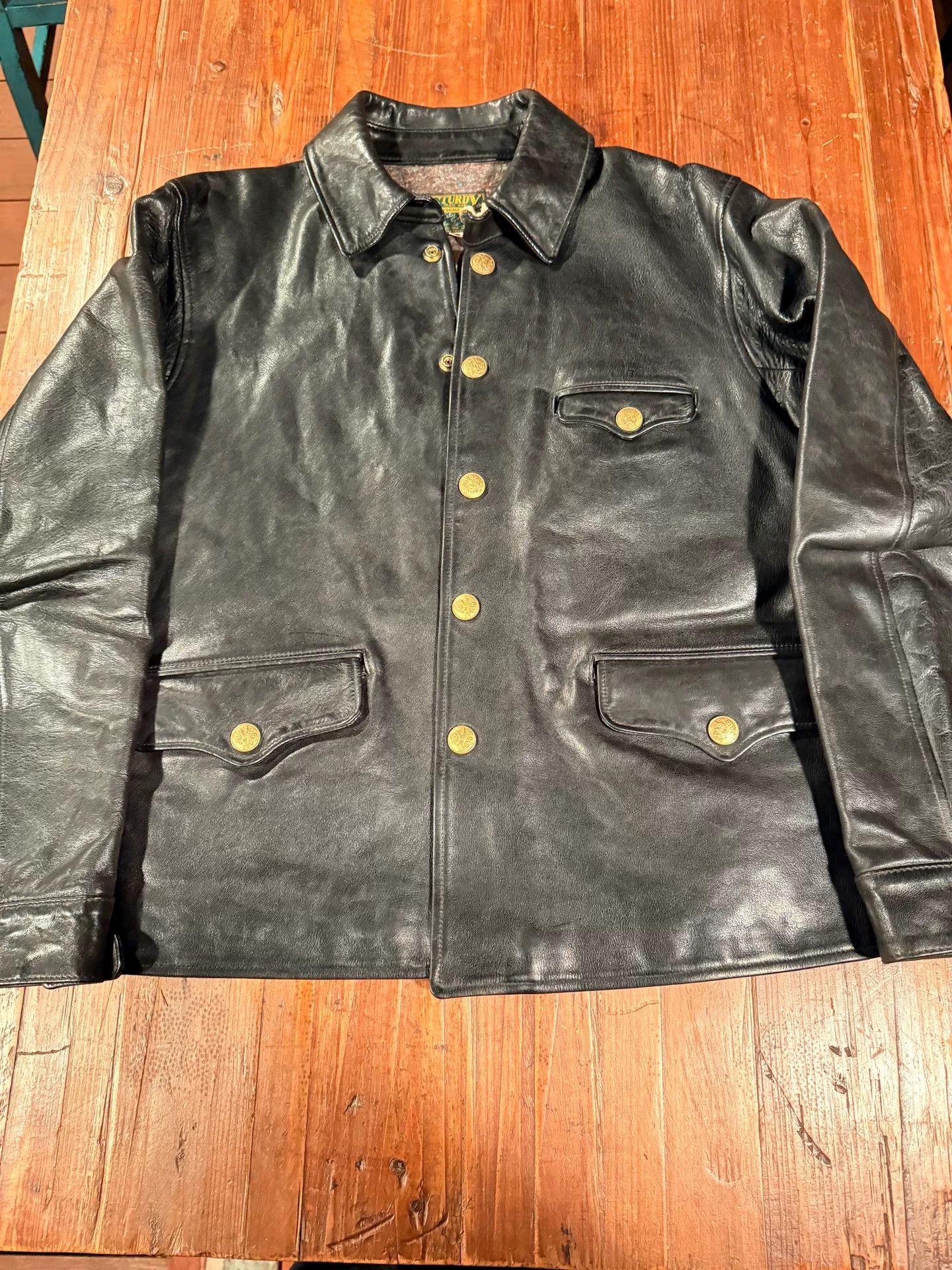 Railcar Fine Goods Sturdy Luggage Supply Conductor Leather Jacket Size XS / US 0-2 / IT 36-38 - 1 Thumbnail
