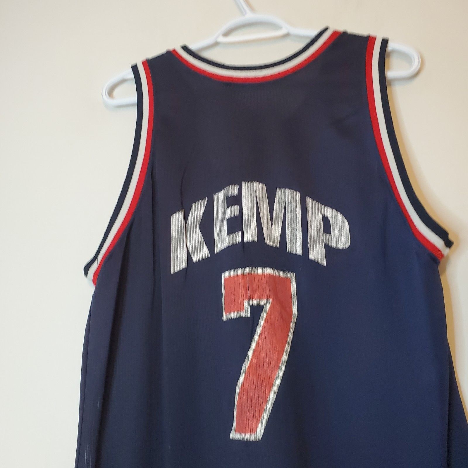 Champion Vintage 90s USA Basketball Kemp #7 Champion Jersey Size M Size US M / EU 48-50 / 2 - 4 Thumbnail