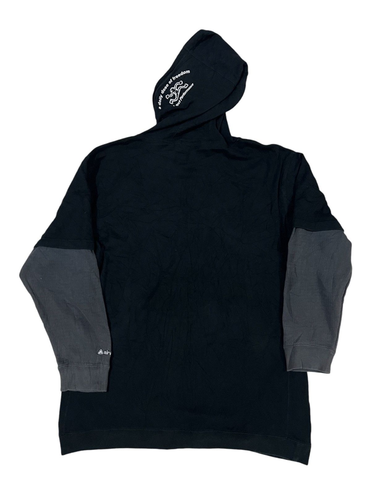 Airwalk × Tribal Streetwear × Vintage Y2K Airwalk Running Man Logo Skater Double Sleeve Hoodie Size US L / EU 52-54 / 3 - 5 Thumbnail