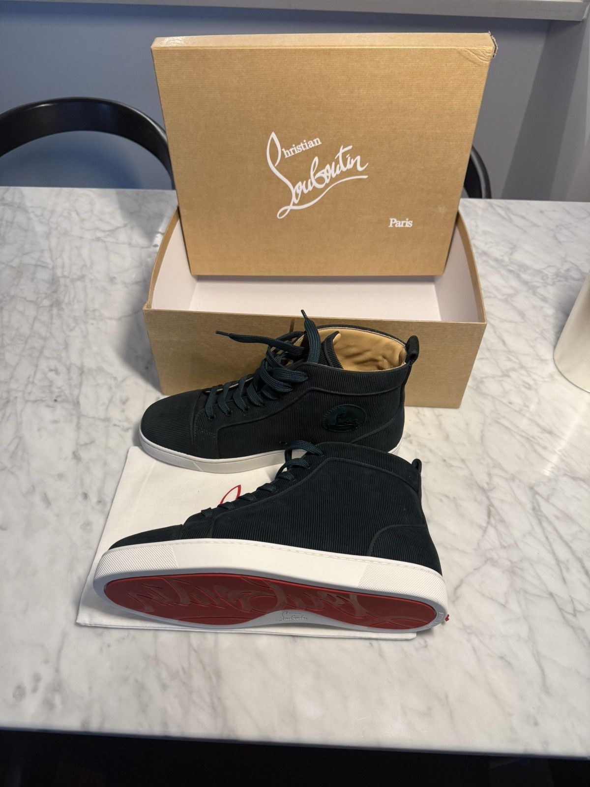 Christian Louboutin Louis Orlato Flat - Velvet Courduroy - Vosges Size US 9 / EU 42 - 3 Thumbnail