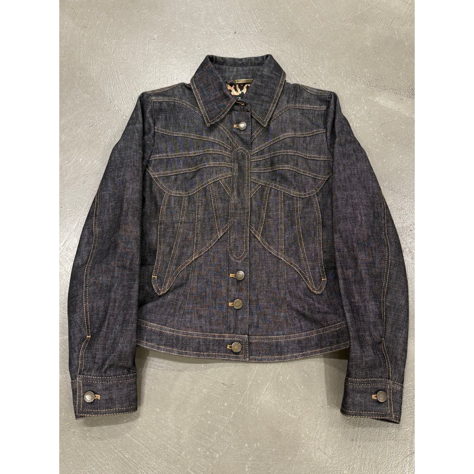Dolce & Gabbana 2002 Dolce & Gabbana butterfly denim jacket Size US S / EU 44-46 / 1 - 1 Thumbnail