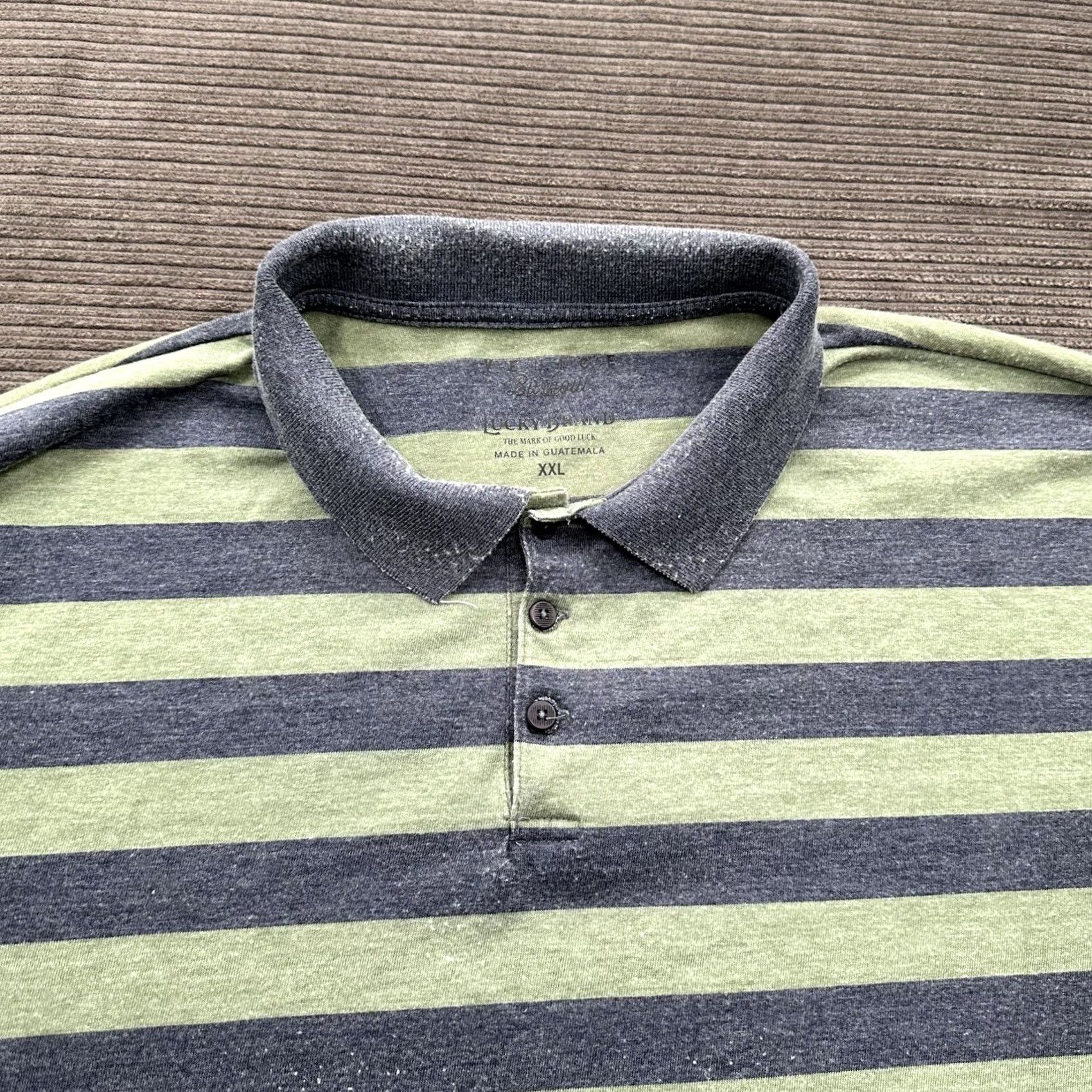 Lucky Brand Lucky Brand Venice Polo Shirt Men 2XL Striped Multicolor Cotton Polyester Short Sleeve Golf Preppy Shirt Mens Size US XXL / EU 58 / 5 - 7 Thumbnail