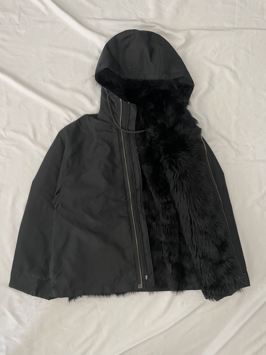 Helmut Lang Helmut lang a/w 2000 black ballistic nylon jacket fur lining Size US S / EU 44-46 / 1 - 4 Thumbnail