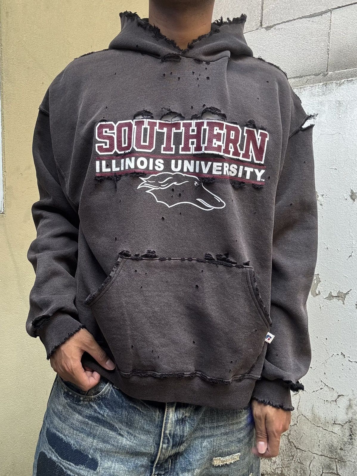 Vintage Faded Distressed Thrashed SOUTHERN Hoodie ERD Grunge Size US L / EU 52-54 / 3 - 4 Thumbnail