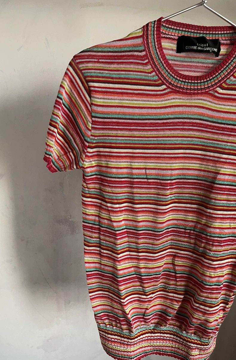 Comme des Garcons Comme des Garcons size 均码 Colored striped knitted short-sl Size S / US 4 / IT 40 - 5 Thumbnail