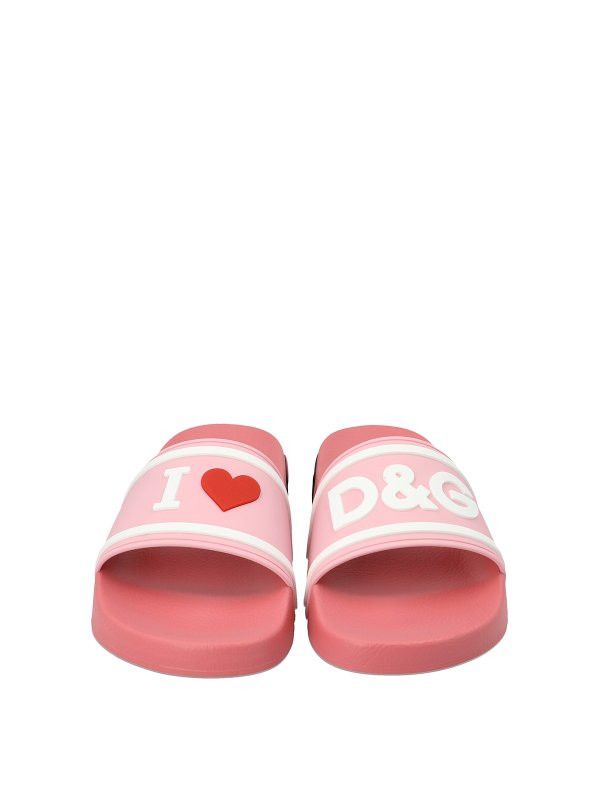 Dolce & Gabbana o1y0925 Slippers in Pink/White Size US 5.5 / IT 35.5 - 4 Thumbnail