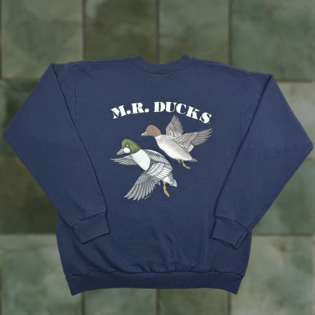Lee VINTAGE Lee Sweatshirt Shirt Adult Large Blue Outdoor 90s Nature Animals Pullover Crew Mens Size US L / EU 52-54 / 3 - 1 Thumbnail