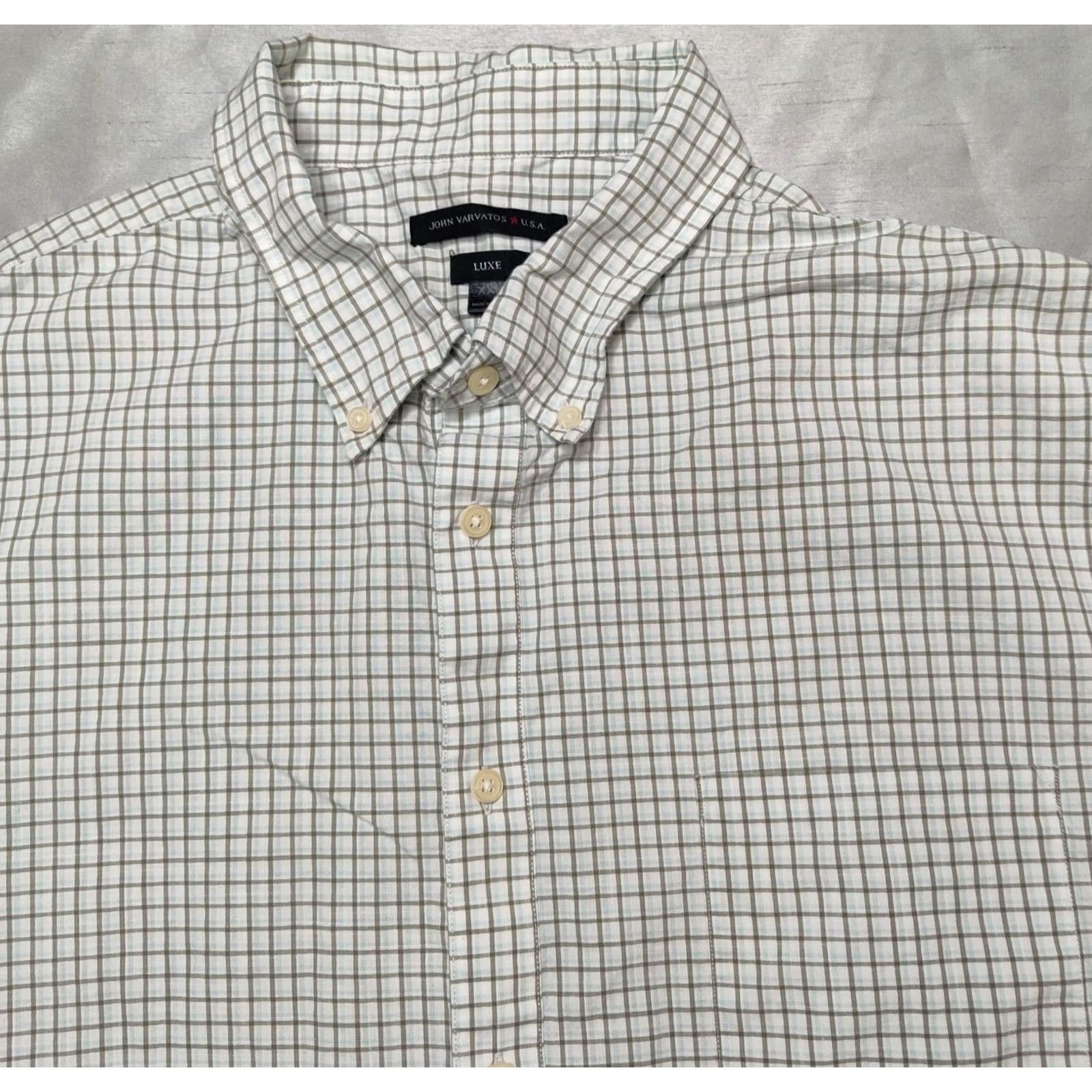 John Varvatos JOHN VARVATOS LUXE Men Button-Up Shirt 2XL Brown Check Long Sleeve Casual Travel Size US XXL / EU 58 / 5 - 3 Thumbnail