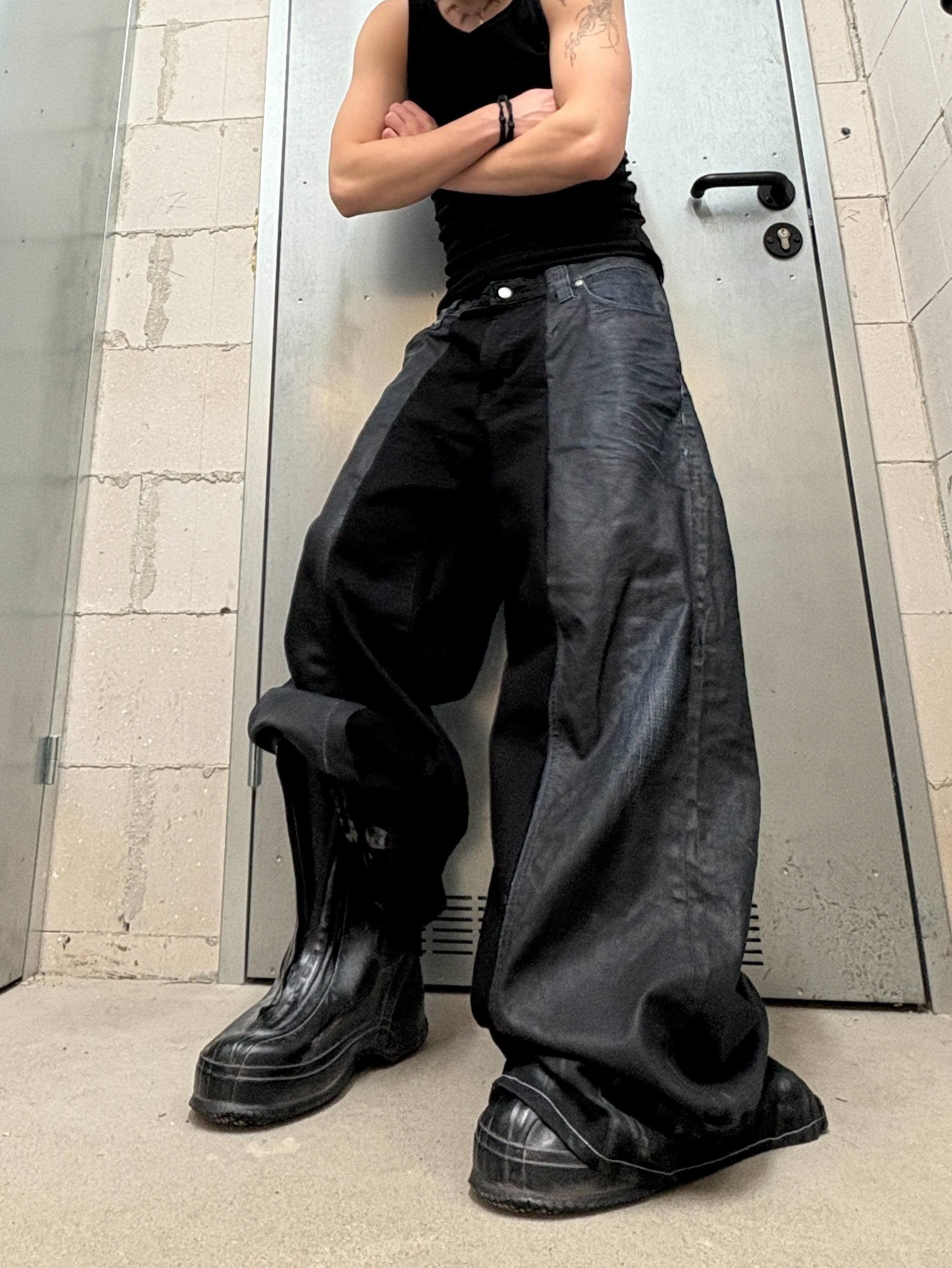 Japanese Brand Custom Black Baggy Jeans Wide Leg Size US 31 - 6 Thumbnail