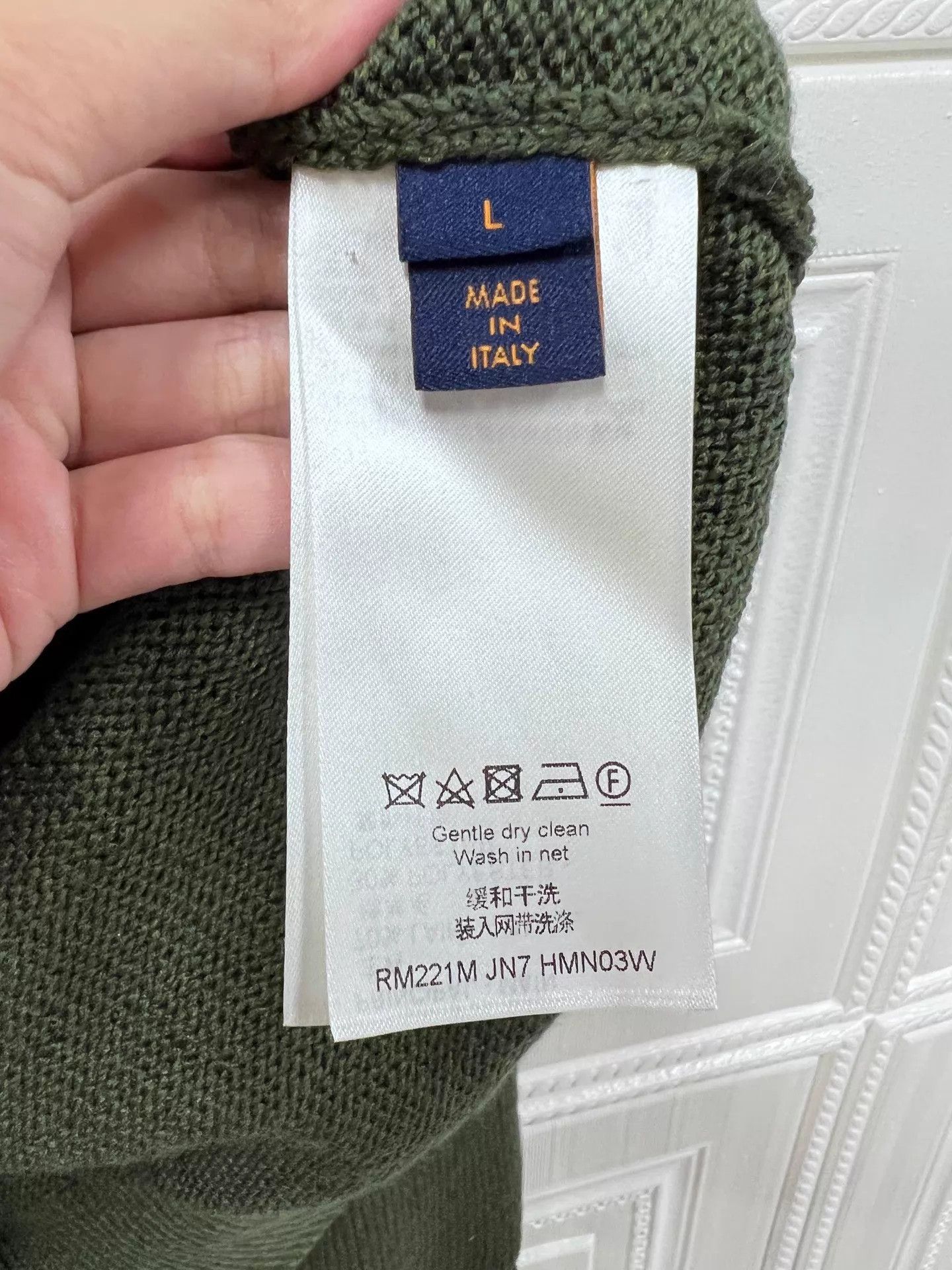 Louis Vuitton LV x nigo Geo Olive Green Long Sleeve Sweater L E61108 Size US L / EU 52-54 / 3 - 4 Thumbnail