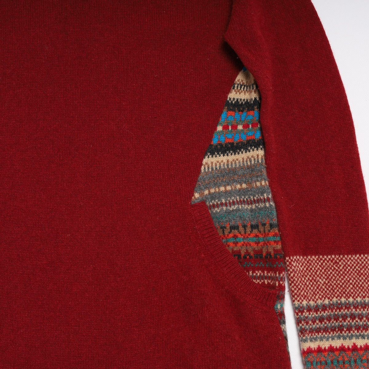 Other Eribe Scotland Wool Long Sweater Fair Isle Printed Striped Size M / US 6-8 / IT 42-44 - 5 Thumbnail