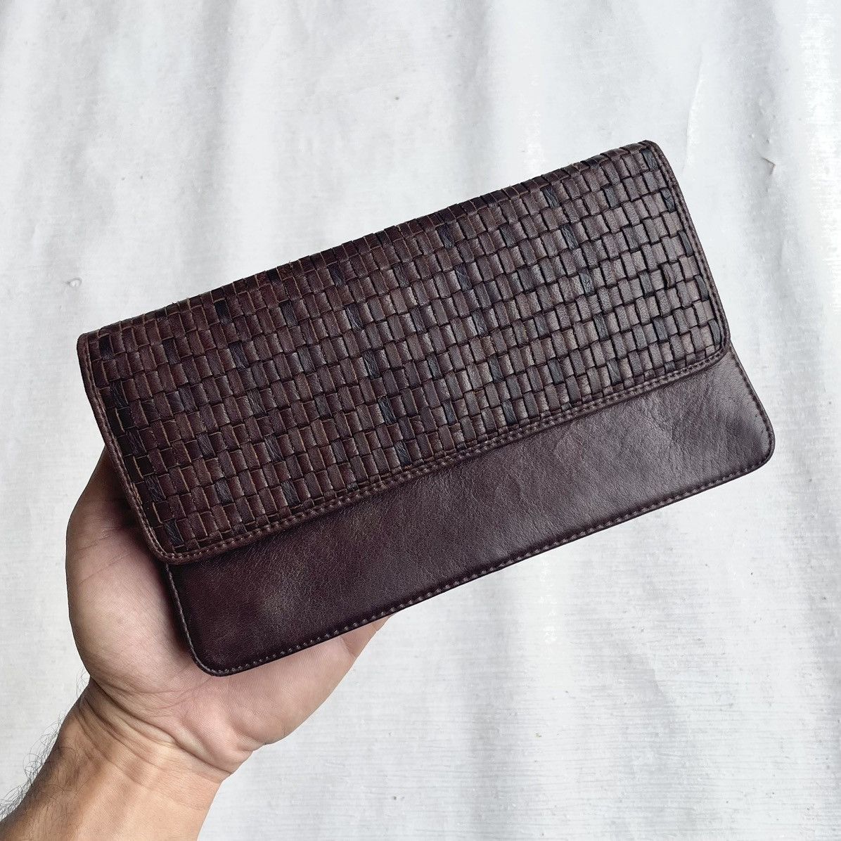 Leather × Other Dark Brown Leather Zipper Long Wallet/Purse Size ONE SIZE - 2 Thumbnail