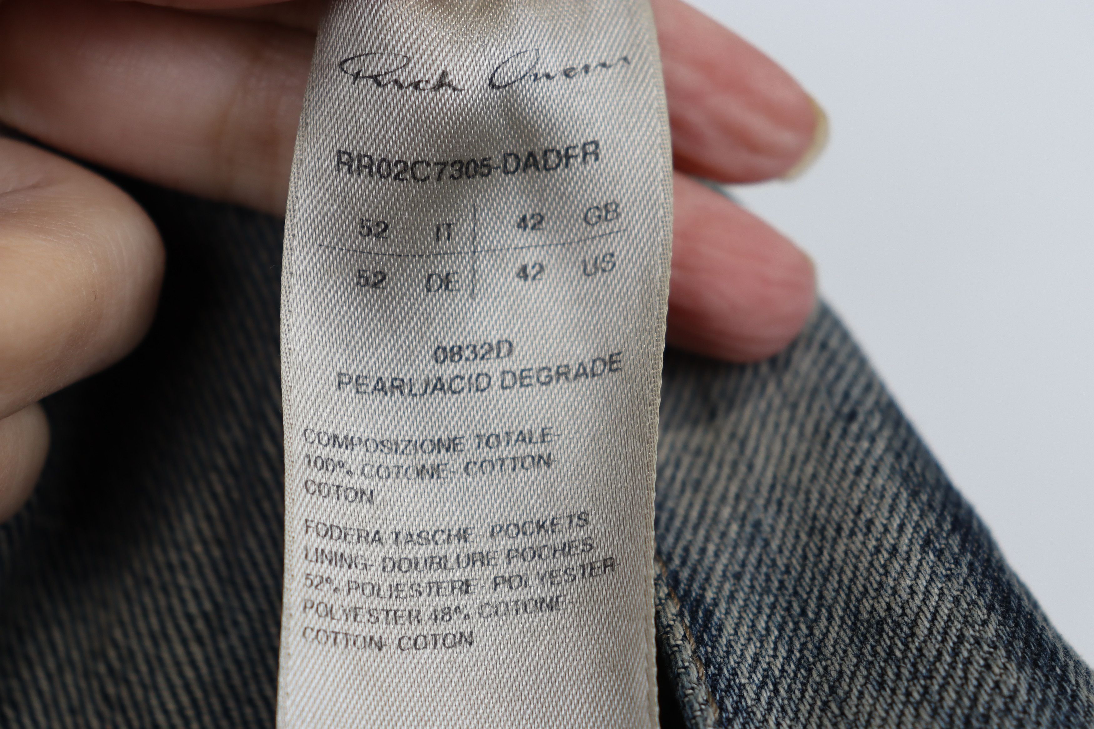 Rick Owens o1rshd1 Tailored Bela Distressed Denim Jeans Degrade Jeans Size US 36 / EU 52 - 15 Thumbnail