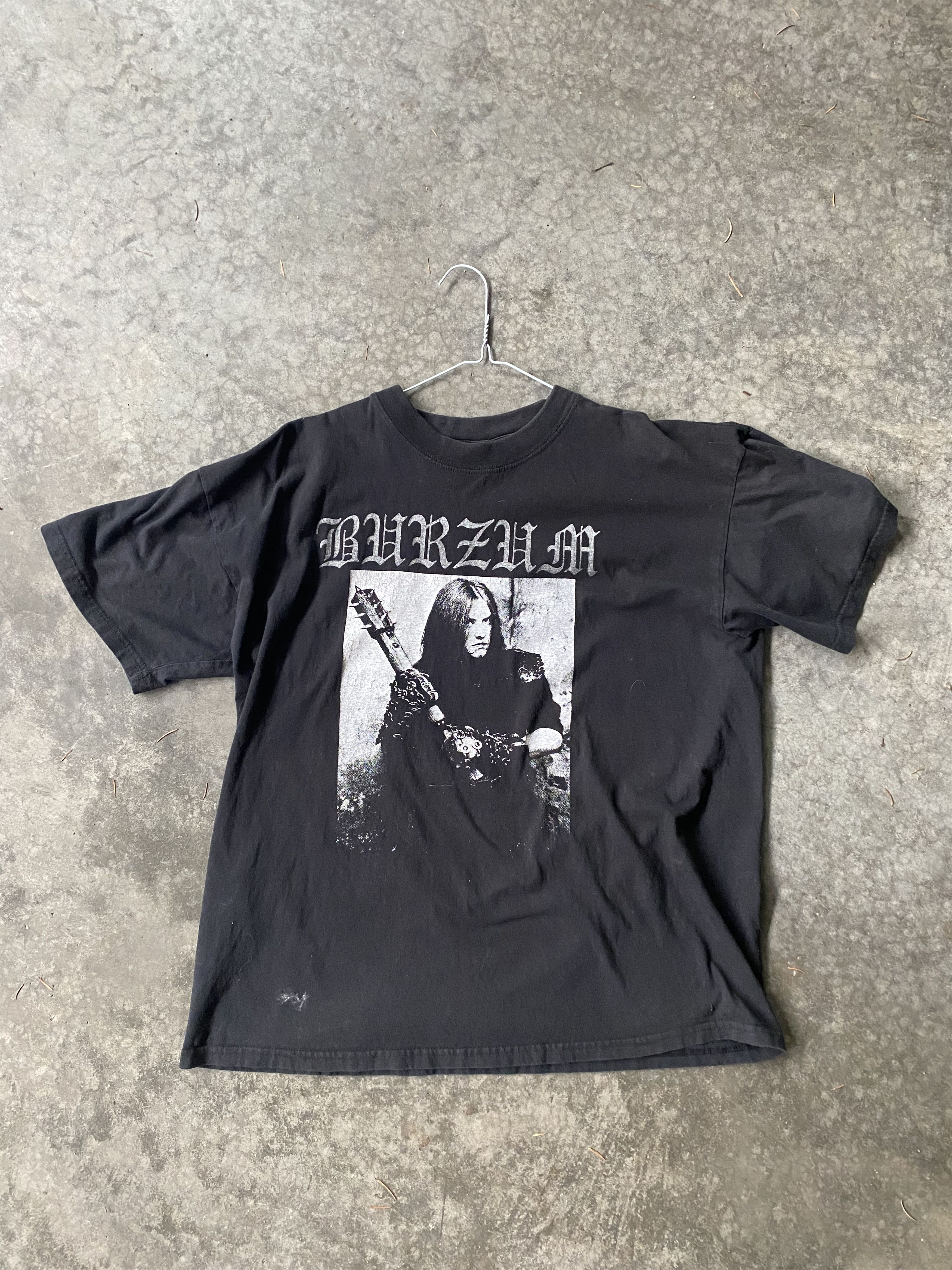 image of Band Tees x Vintage 90's Burzum Black Metal Tee As Seen On Kanye, Men's (Size XL)