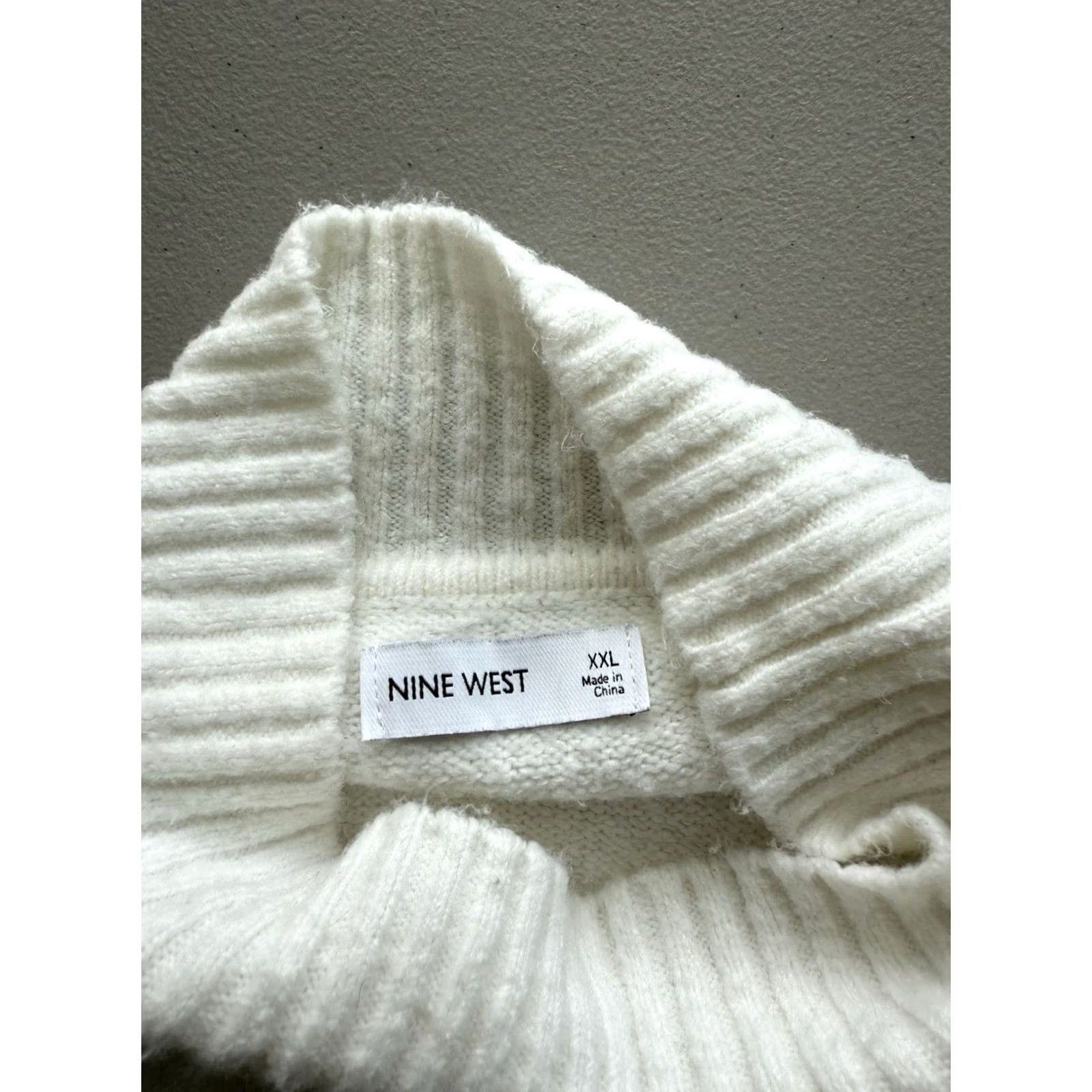 Nine West Nine West Wool Knit Mock Neck Sweater XXL Womens White Casual Pullover Winter Fall 2XL Regular Mens Womens Size XXL / US 16-18 / IT 52-54 - 5 Thumbnail
