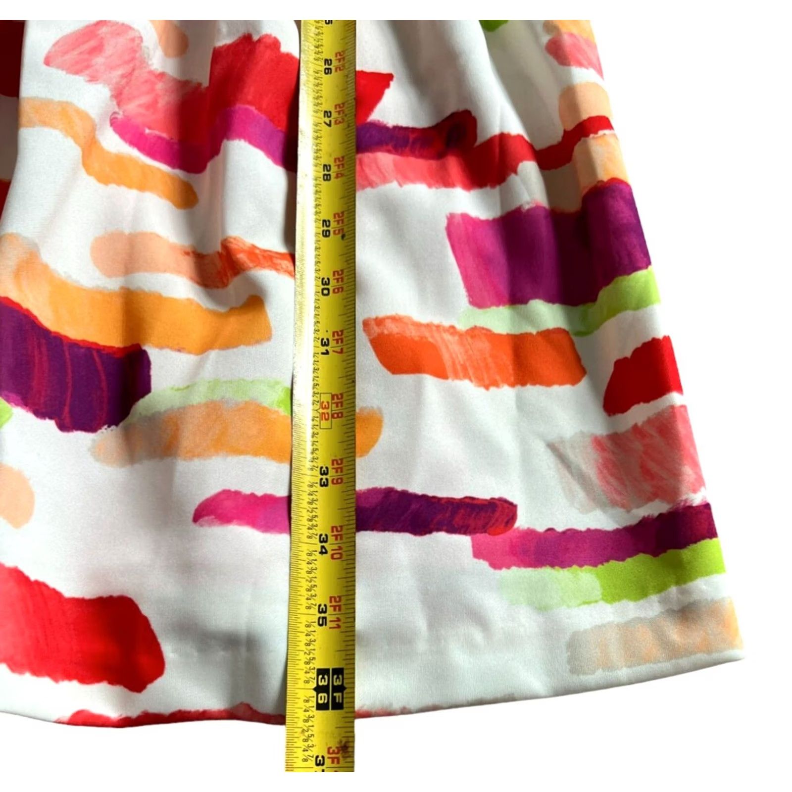 Vince Camuto Vince Camuto Fit & Flare Womens Dress Watercolor Brush Stroke Sleeveless Size 6 Multicolor Size M / US 6-8 / IT 42-44 - 6 Thumbnail