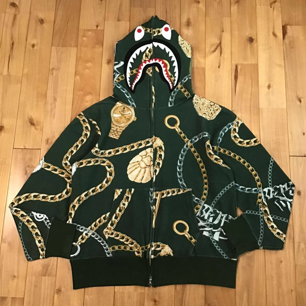 Bape BAPE JEWELS SHARK FULL ZIP HOODIE a bathing ape Size US M / EU 48-50 / 2 - 1 Thumbnail