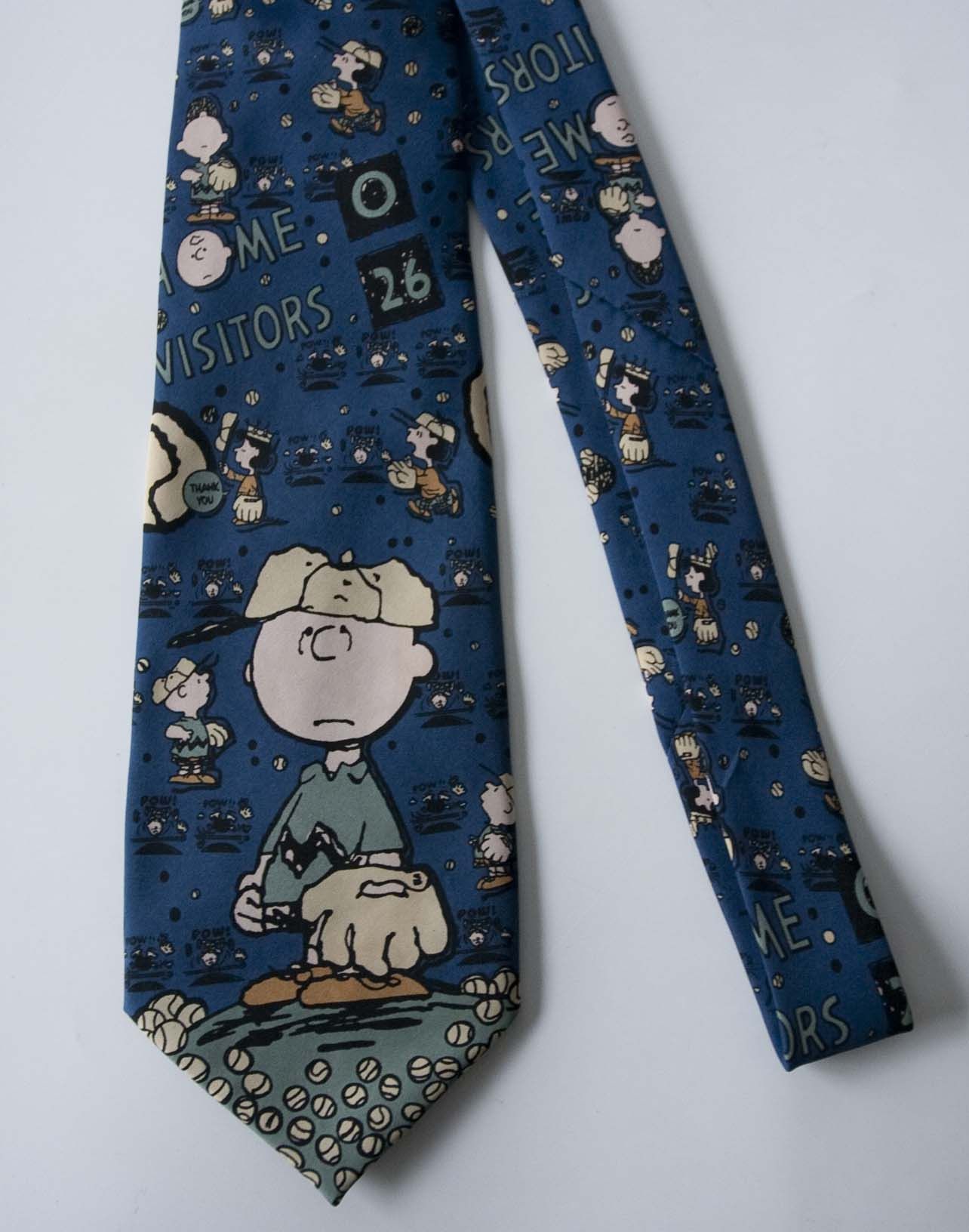 Peanuts × Vintage Charlie Brown Peanuts Tie Dark Blue Size ONE SIZE - 1 Thumbnail
