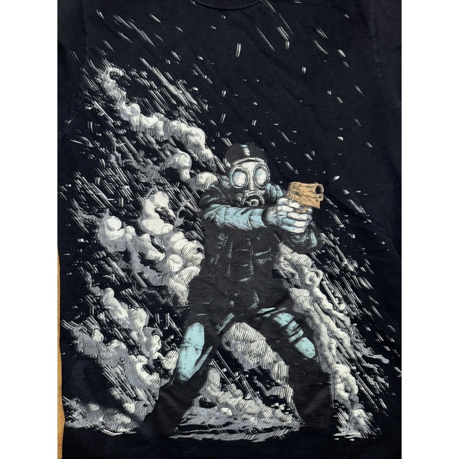 Threadless × Vintage Vintage Threadless Shooter Graphic T-Shirt Black M Y2K Size US M / EU 48-50 / 2 - 2 Thumbnail