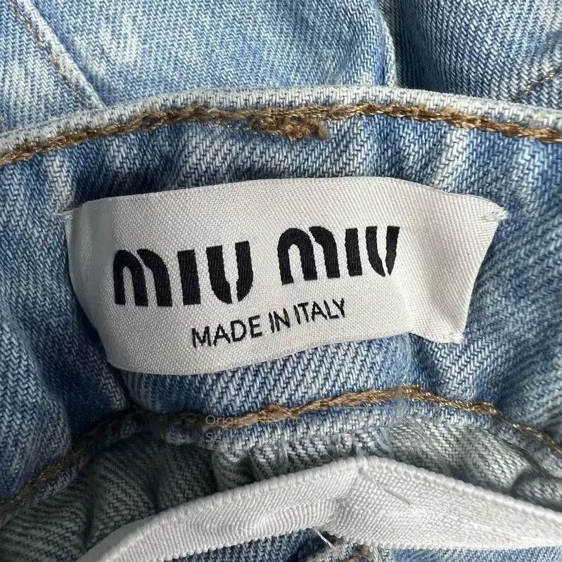 Miu Miu Miu Miu Blue Cotton Denim Trousers . Size 28" / US 6 / IT 42 - 3 Thumbnail