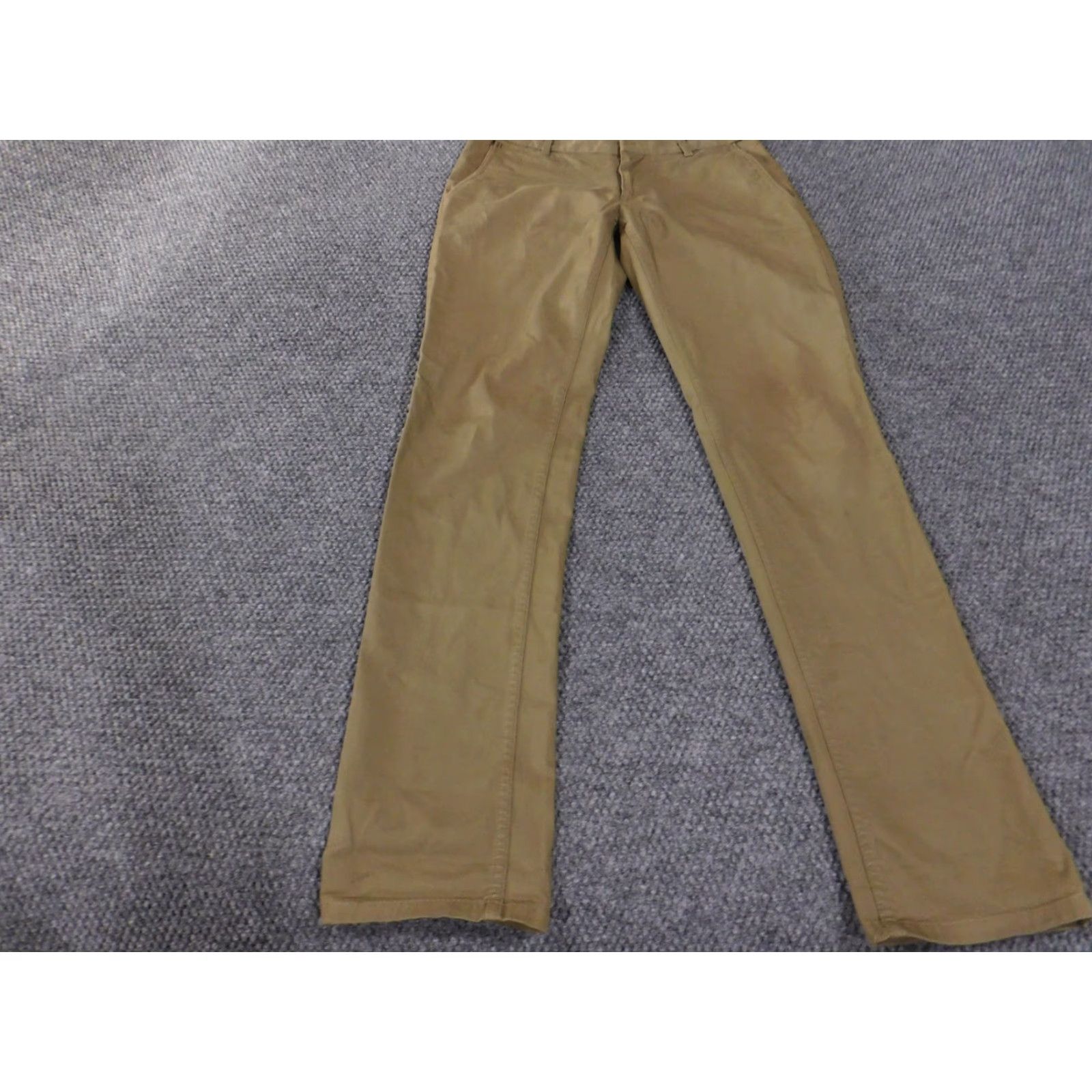 Zara ZARA MAN Pants Mens 30 Khaki Basic Collection Slim Fit Stretch Chino Brown Khaki Casual Workwear Trousers Front Flat Zip 30in Inseam Mens Size US 30 / EU 46 - 2 Thumbnail