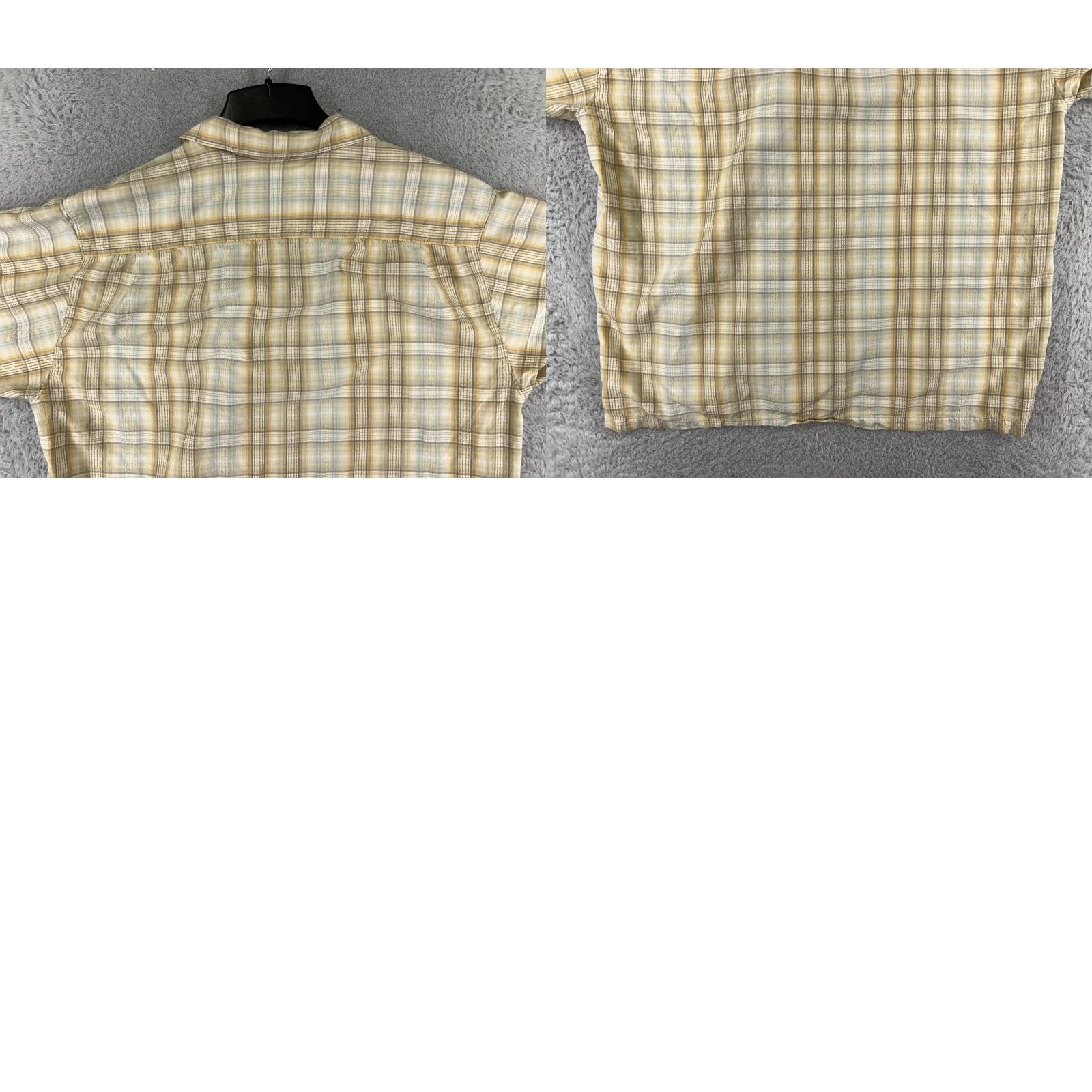 Tommy Bahama Tommy Bahama Shirt Men XL Beige Silk Plaid Button-Up Short Sleeve Collared Beach Hawaiian Vacation Resort Pattern: Plaid Size US XL / EU 56 / 4 - 9 Thumbnail