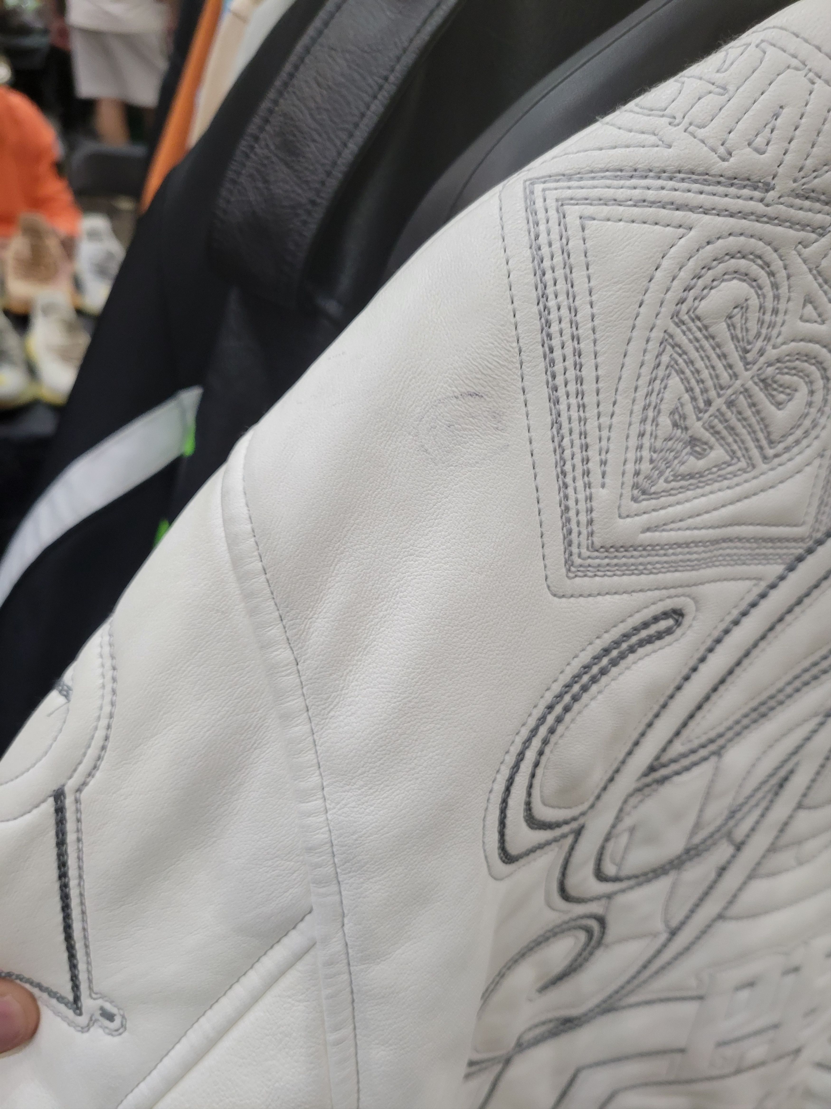ジャケット Givenchy Jacket Givenchy - Suede-Trimmed Perforated Leather Jacket - Blue