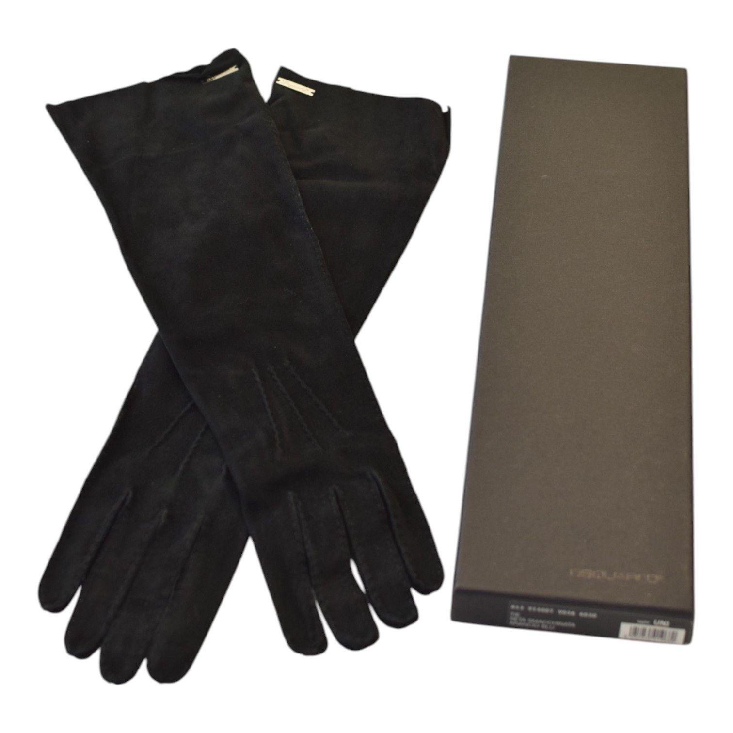 Dsquared2 Dsquared² Black Suede Long Gloves – Size M Size ONE SIZE - 1 Thumbnail