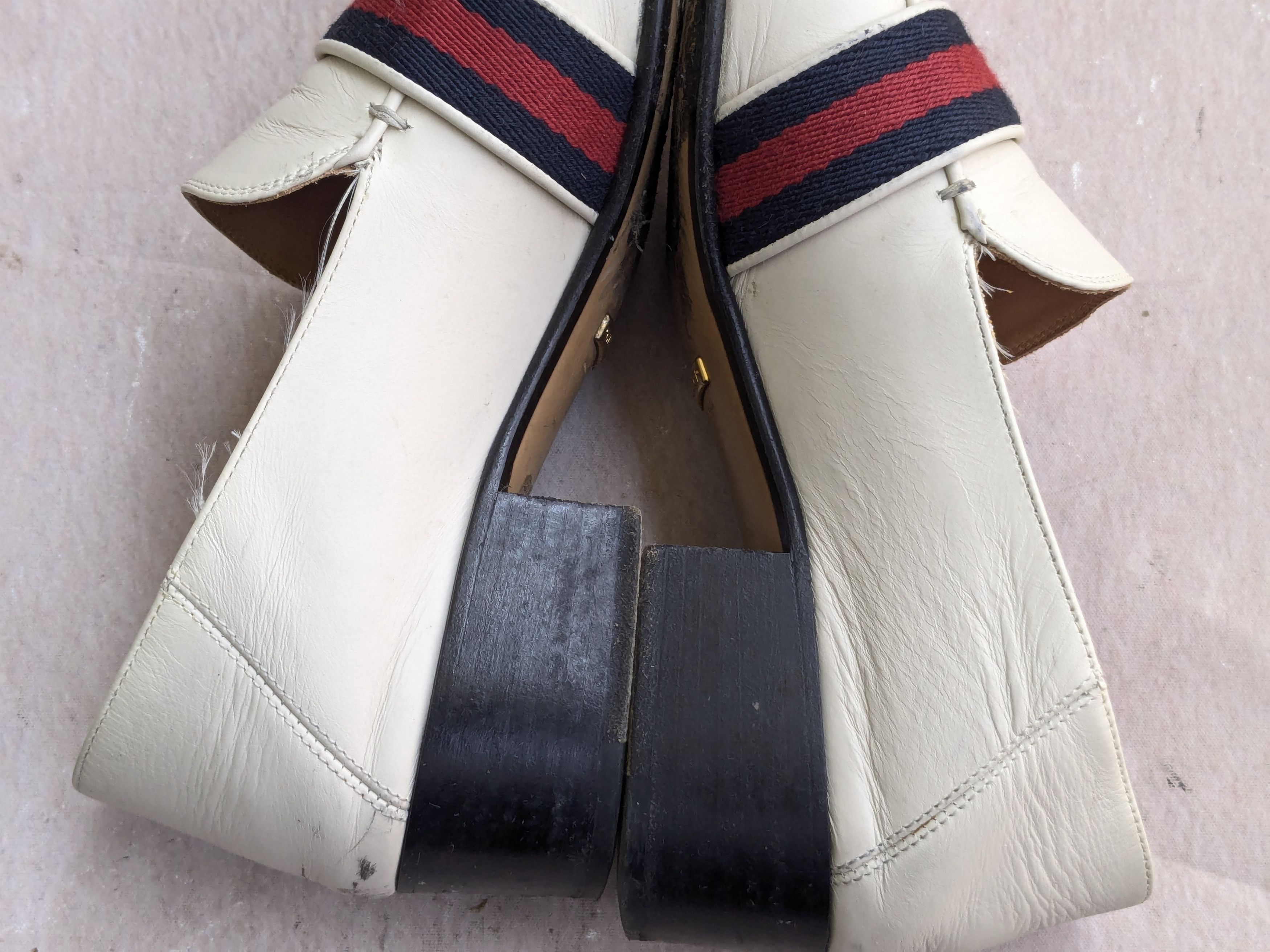 Gucci Gucci Loafers White 36 6 Leather Pumps Heels Size US 6 / IT 36 - 9 Thumbnail