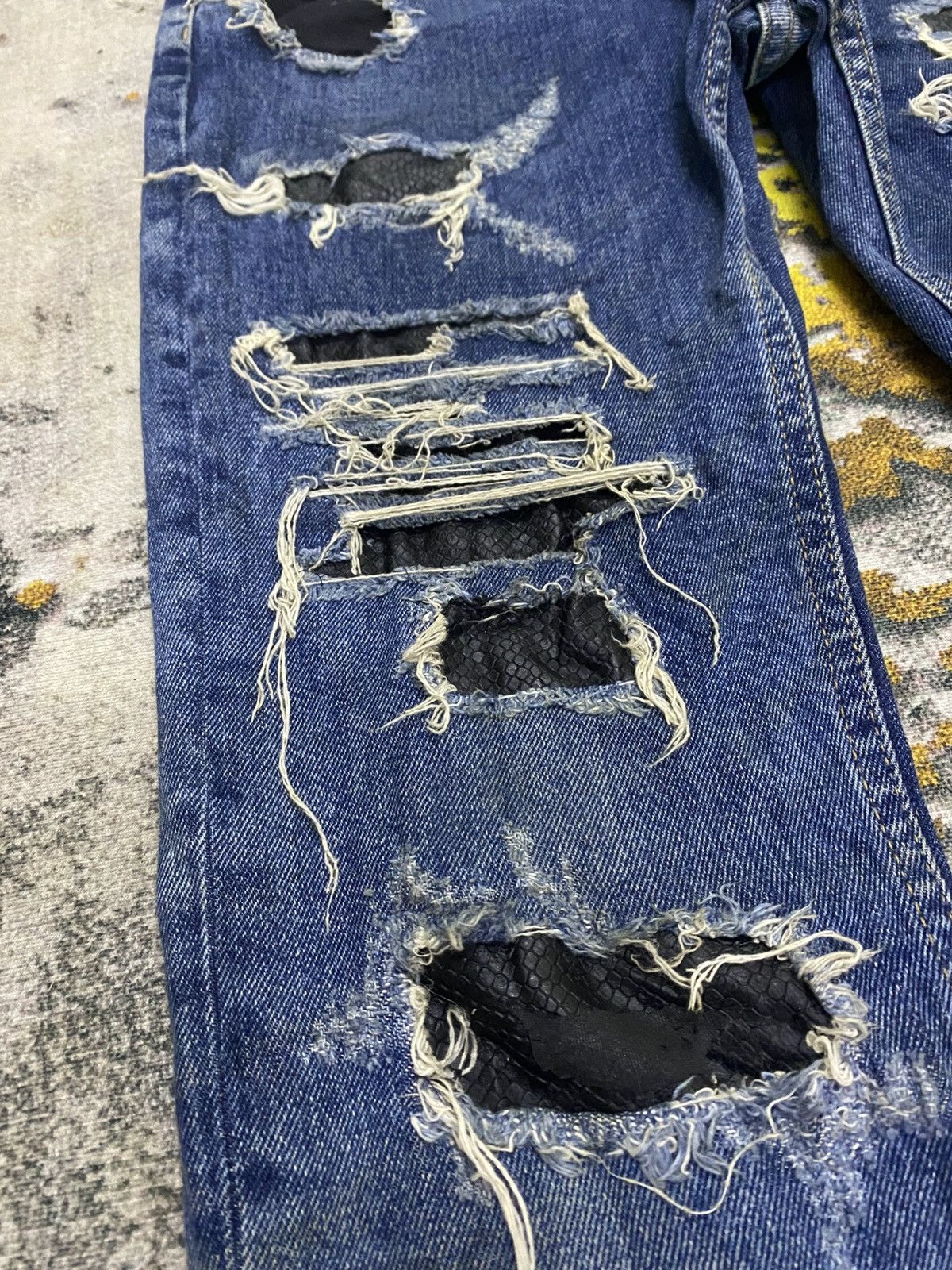 Zara Rare Zara Man Skinny Distressed Denim Size US 30 / EU 46 - 10 Thumbnail