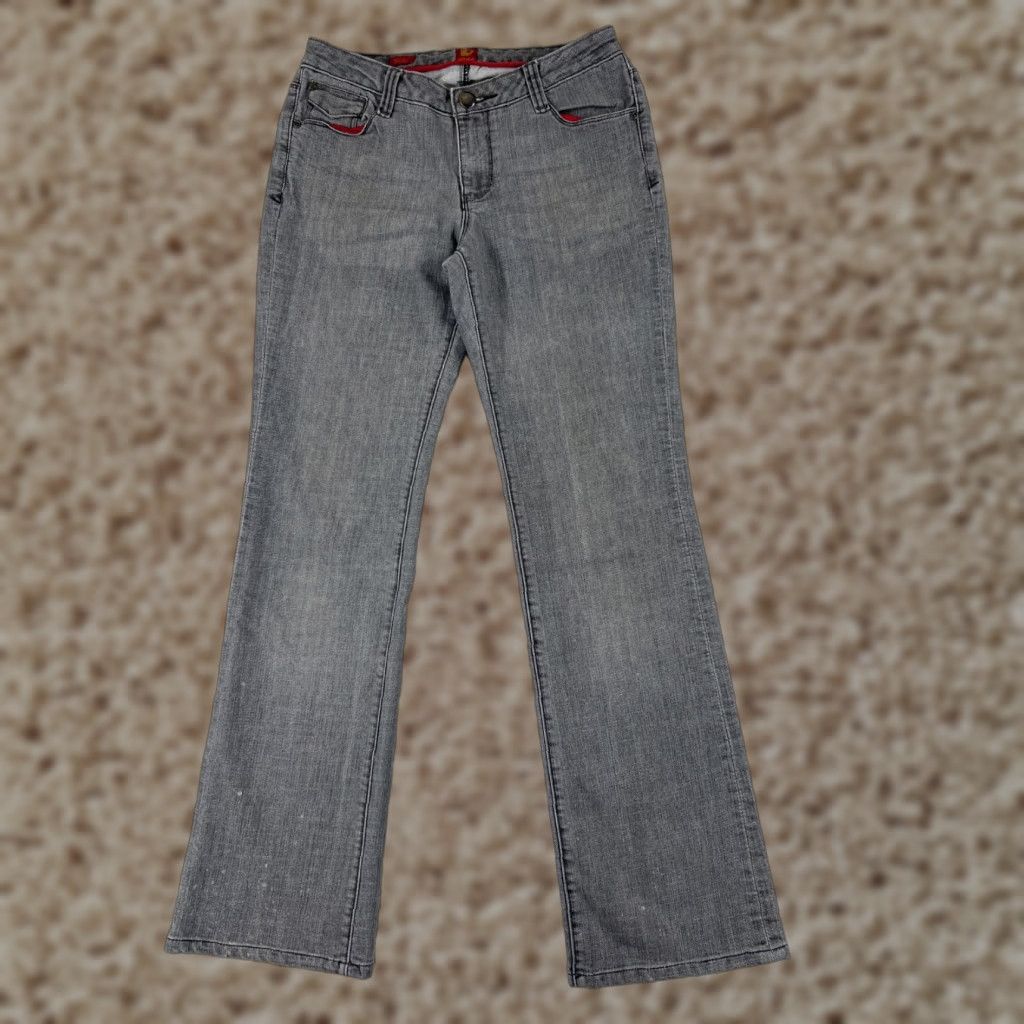 Other OOH LA LA Jeans Womens 4 Gray Denim Bootcut Low Rise Size 27" / US 4 / IT 40 - 1 Thumbnail