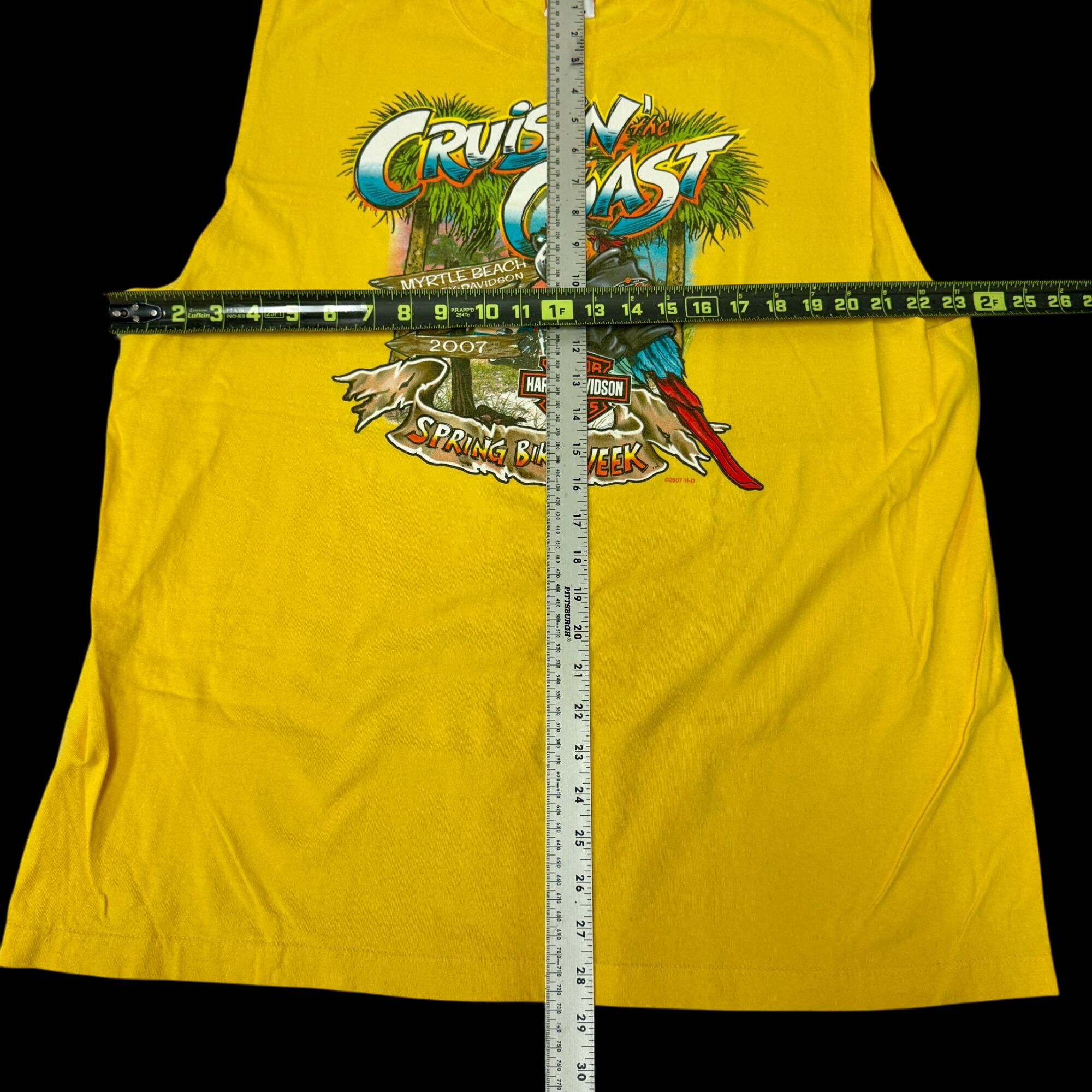 Harley Davidson H-D Myrtle Beach PARROT Cruisin The Coast Biker Muscle Shirt Size US XL / EU 56 / 4 - 7 Thumbnail