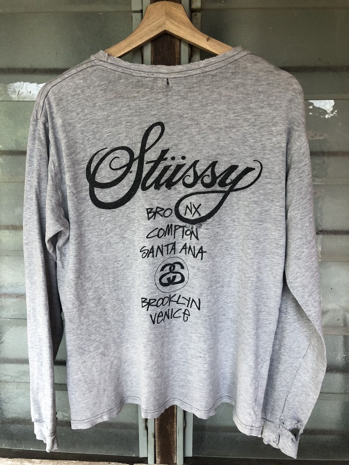 Stussy Vintage Thrashed Stussy Tour Long Sleeve Tee Size US M / EU 48-50 / 2 - 9 Thumbnail
