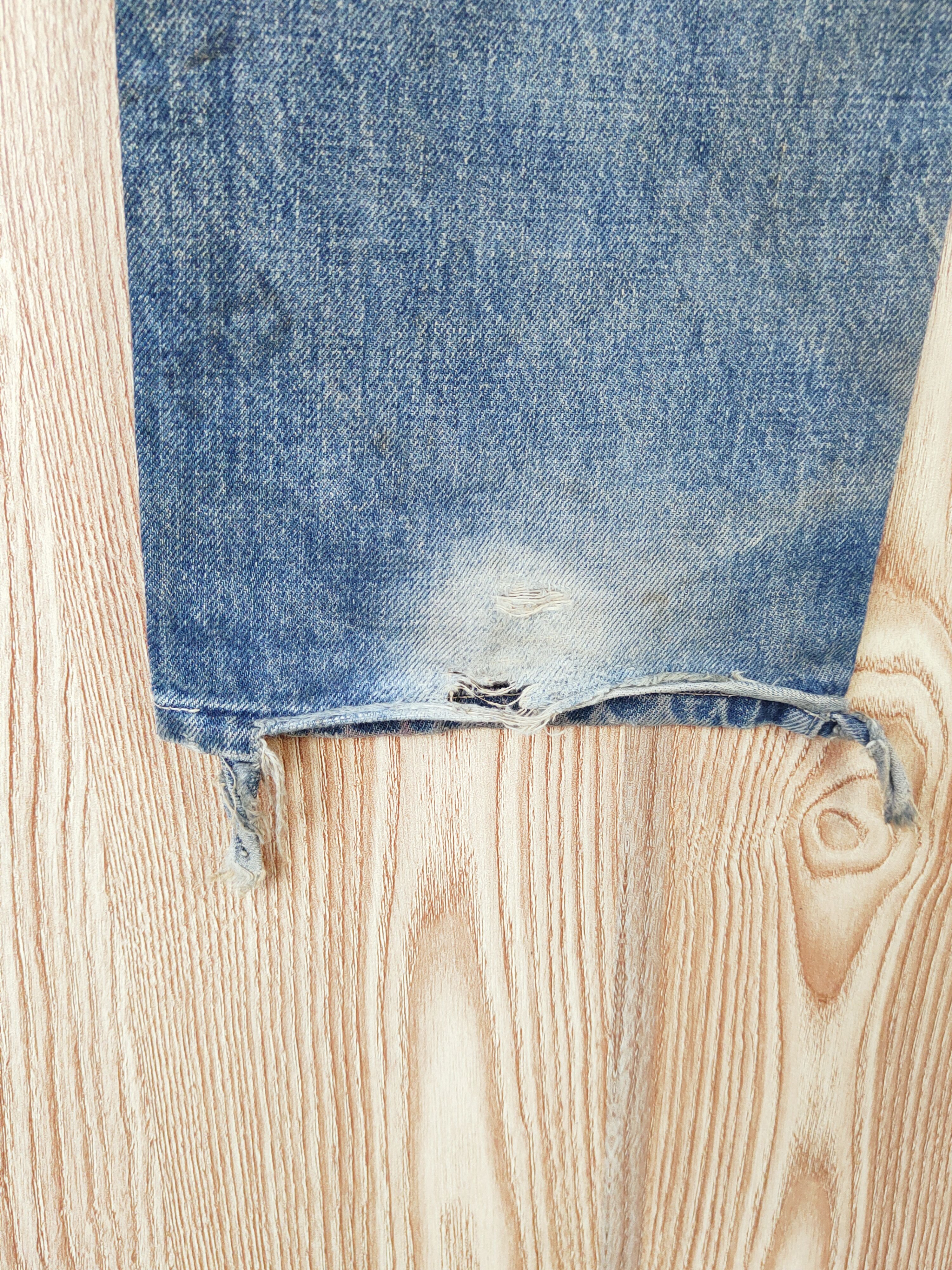 Japanese Brand Viridian Dark Blue Faded Distressed Ripped Jeans #W615 Size 31" - 11 Thumbnail