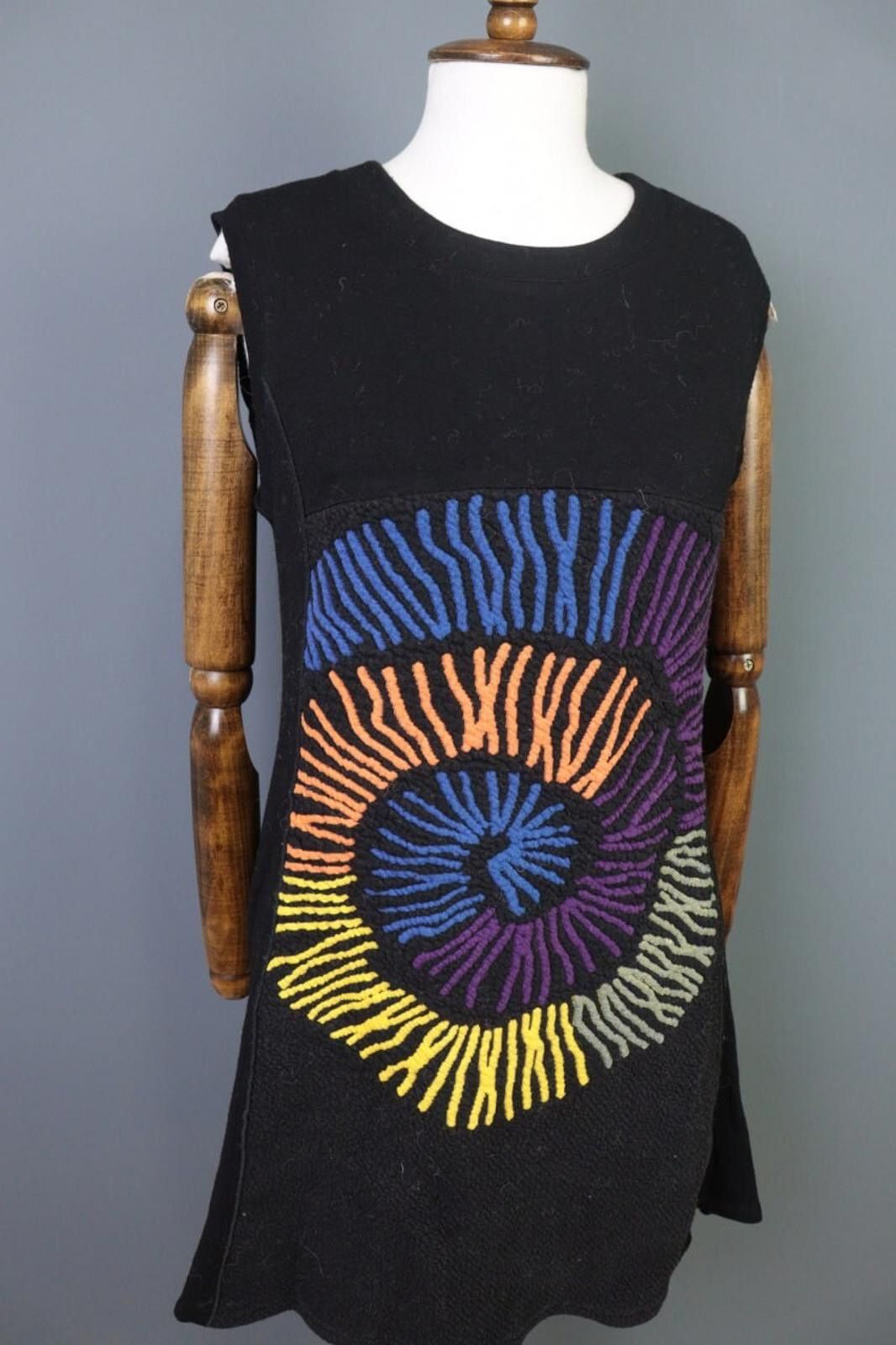 Designer Aventures des Toiles Black A-Line Mini Dress Size 42 Size M / US 6-8 / IT 42-44 - 7 Thumbnail