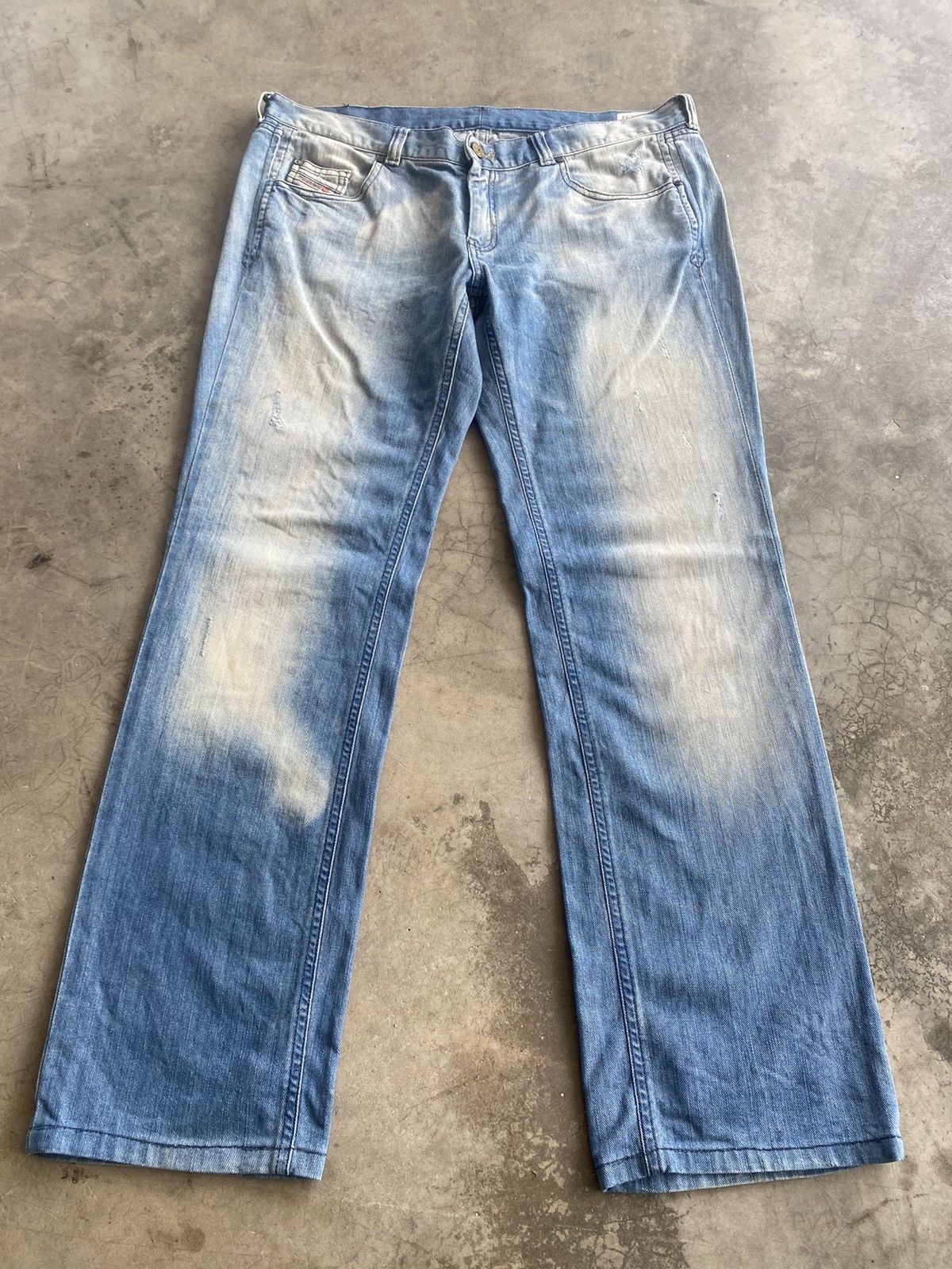 Diesel Flare Jeans Diesel Distressed Denim Low Rise Baggy Jeans Size US 35 - 8 Thumbnail