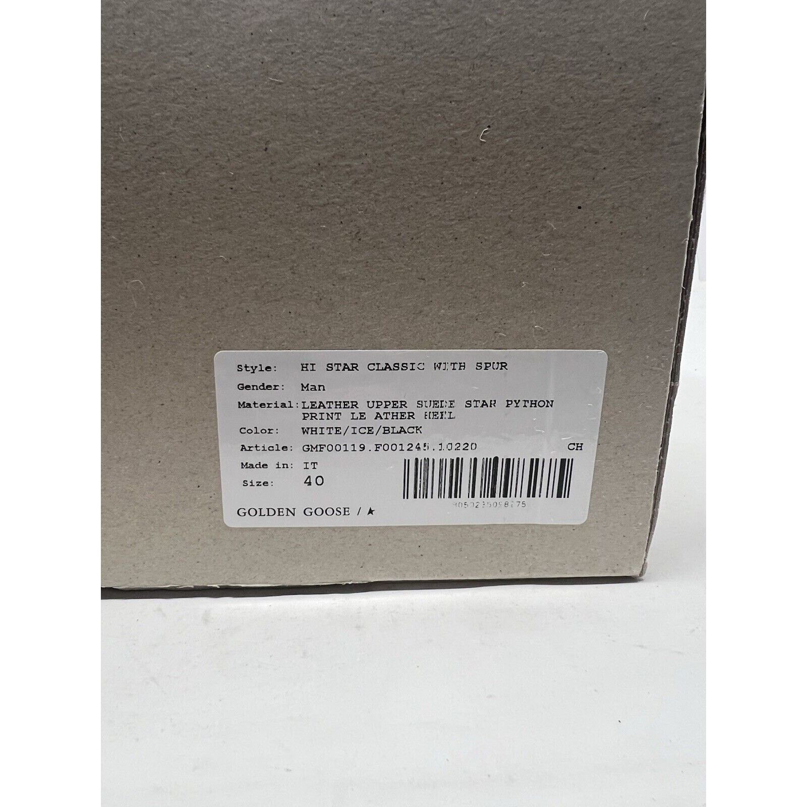 Golden Goose NIB Golden Goose Hi Star Sneaker White / Ice / Black Python Size US 9 / IT 39 - 9 Thumbnail