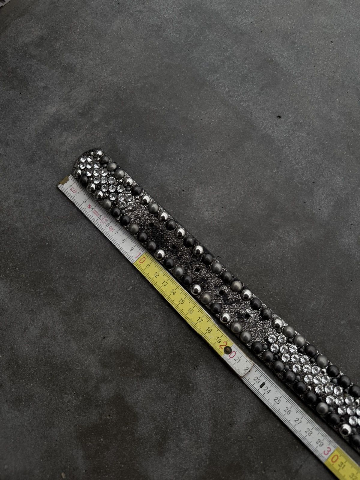 Japanese Brand × Vintage *VINTAGE* Archive Avant Garde Y2K stones belt Size 34 - 7 Thumbnail