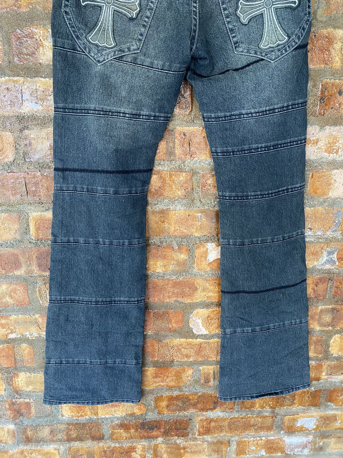 Japanese Brand Vtg H.Anarcy H.Naoto hagi cross paints wax flare pants Size US 31 - 4 Thumbnail