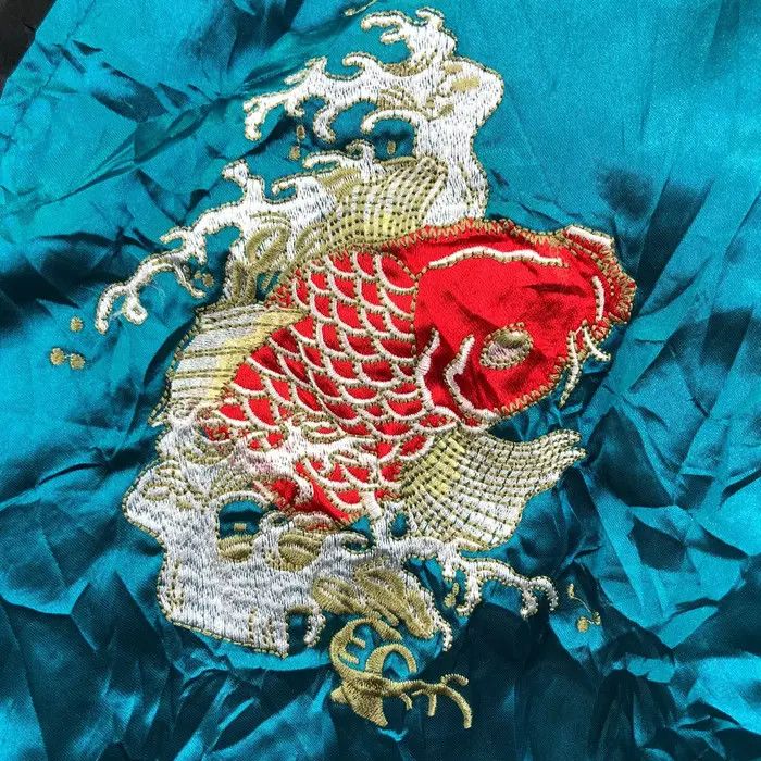 Other Vtg 90’ SUKAJAN JAPAN KOI Fish Embroidery Jacket Windbreaker Size US XL / EU 56 / 4 - 5 Thumbnail