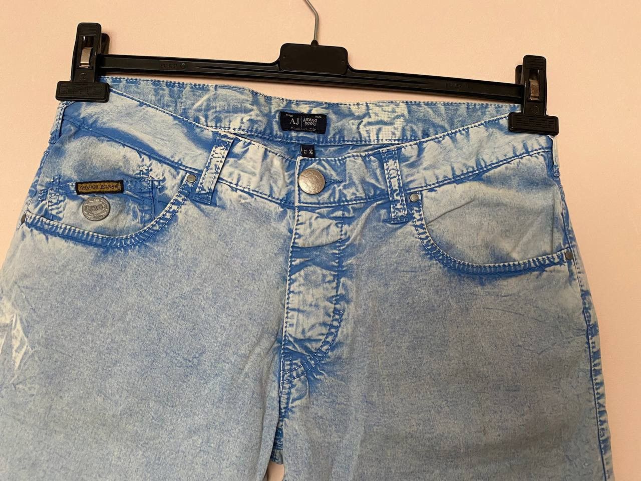 Armani × Vintage 💙 Vintage 90s Armani Jeans Metal Logo Denim Jeans Y2K Style Size 32" / US 10 / IT 46 - 5 Thumbnail