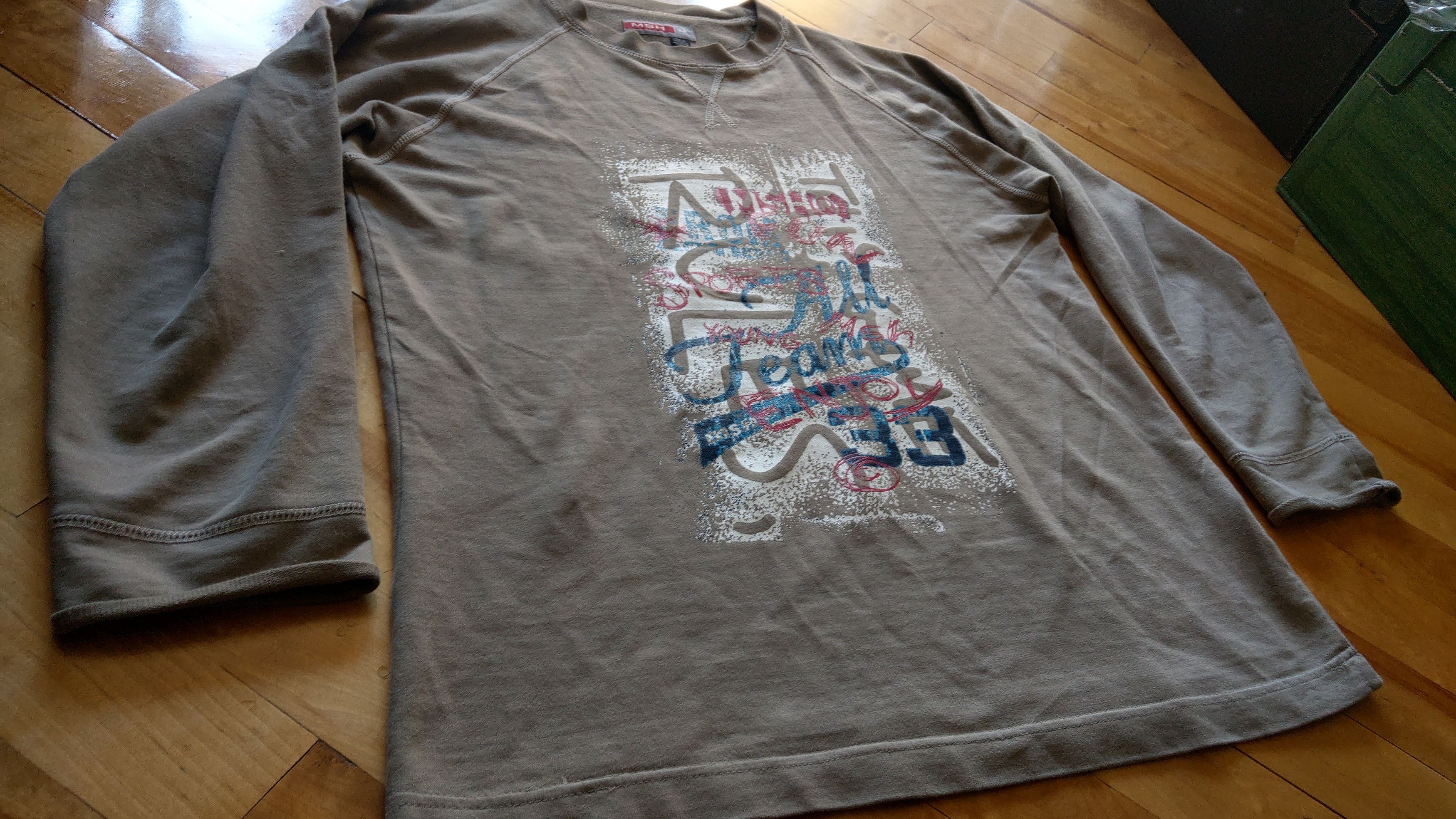 Japanese Brand × Vintage Graffiti Sweatshirt Tags Vintage Frayed Alt Opium Grunge 90s Size US L / EU 52-54 / 3 - 6 Thumbnail